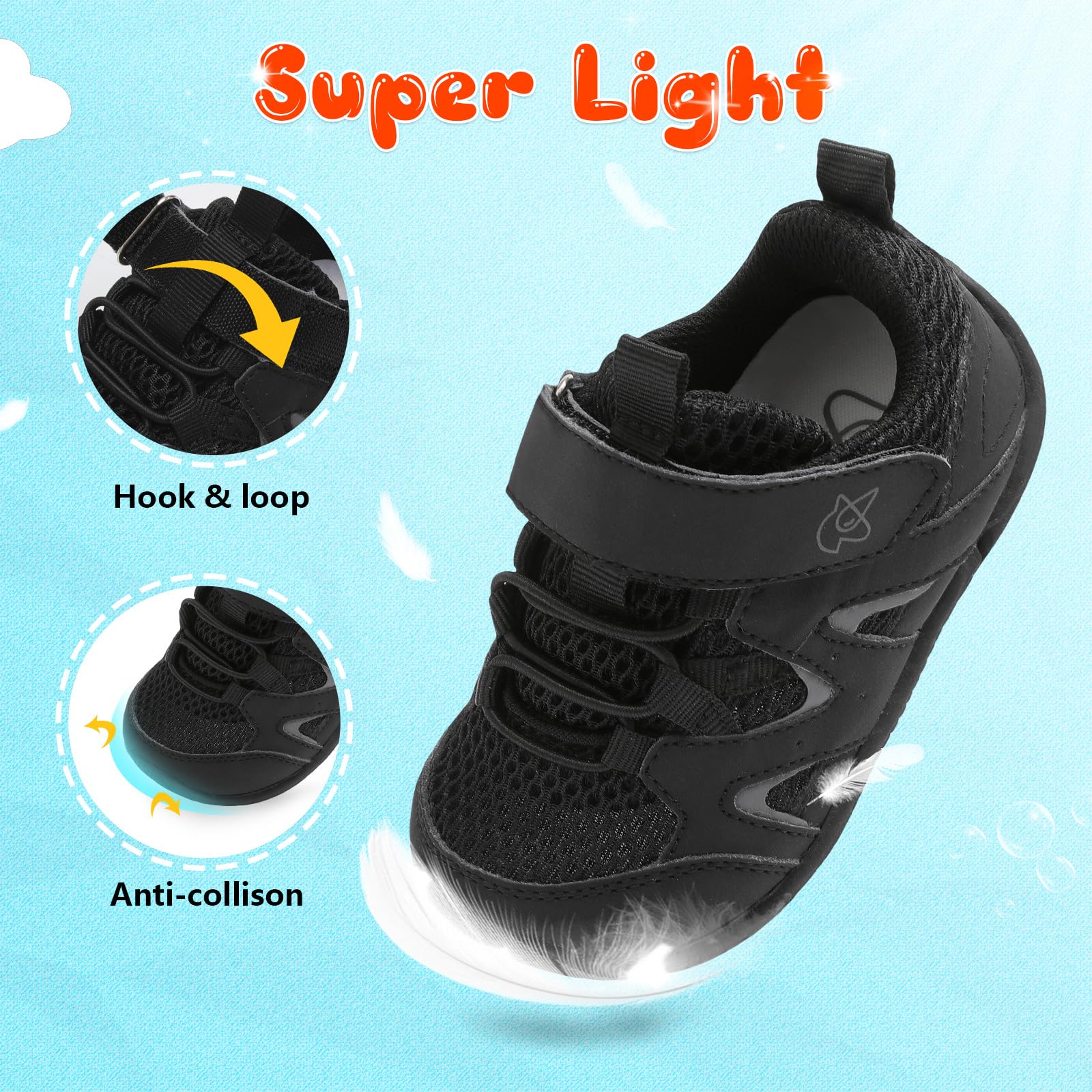 **LeIsfIt Baby Walking Shoes for Boys & Girls - Non-Slip Toddler Sneakers, Breathable First Walkers, Soft Sole Infant Crib Shoes - Perfect for Indoor Play, Outdoor Adventures & First Steps**