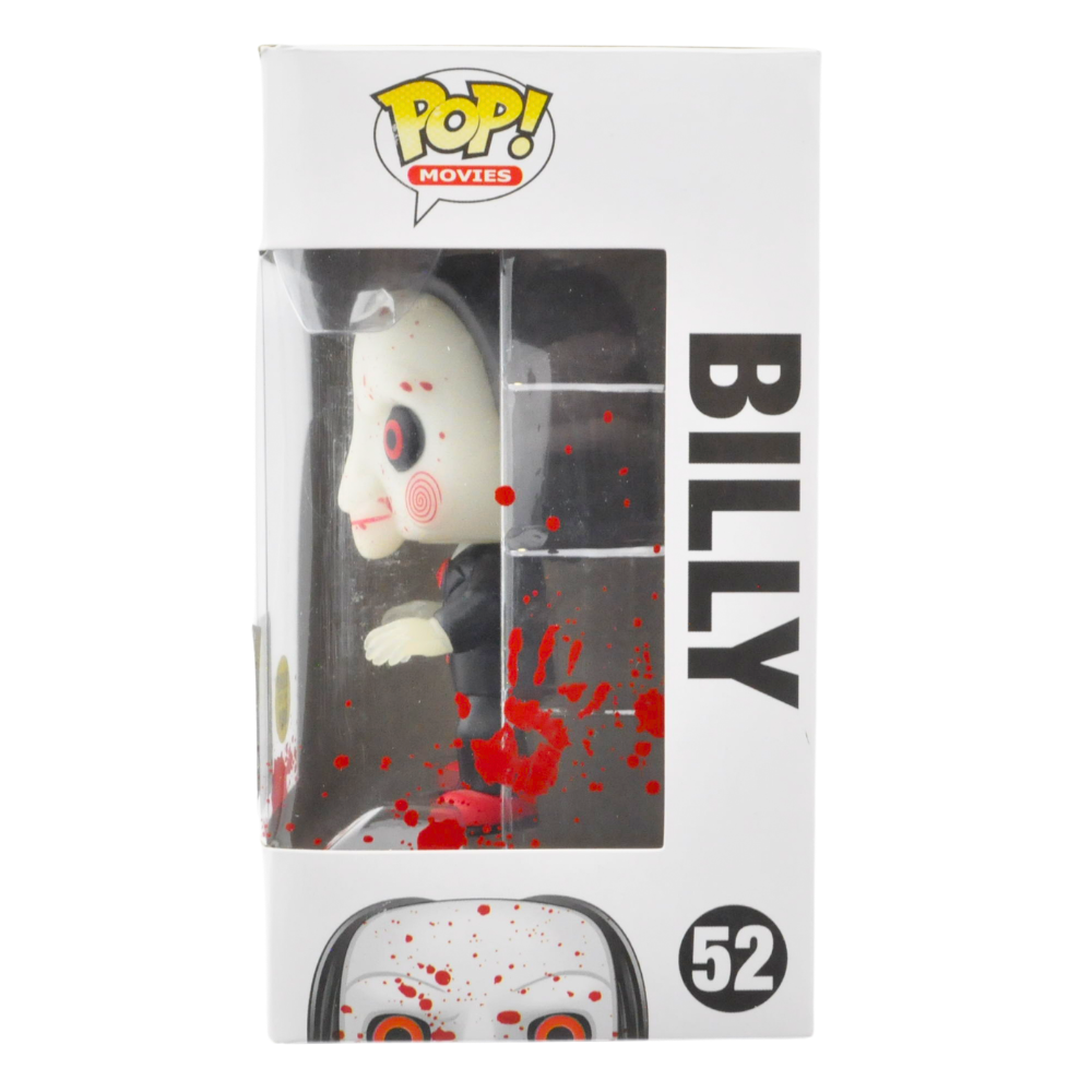 Funko Pop! Billy Glow in The Dark Bloody Exclusive Action Figure - Saw Movie Collectible for Horror Fans - Perfect for Display & Gifts