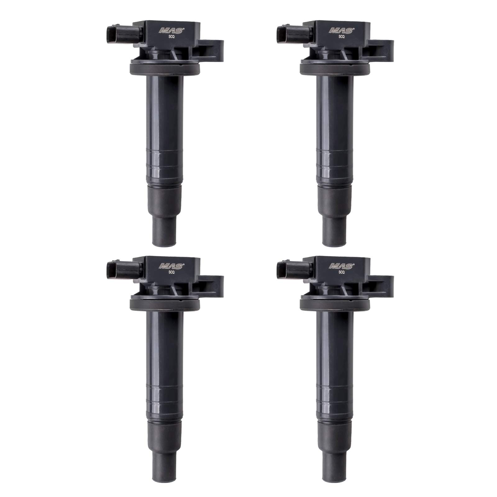 MAS 4-Pack Ignition Coil Set - Compatible with Scion Toyota Echo Prius Camry Yaris 2001-2009 (xA xB 1.3L 1.5L L4) - Replacement for C1304 UF316 5C1293 - Perfect for Engine Tune-Up & Performance Enhancement