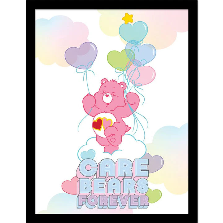 Care Bears Forever Framed Print 30x40cm - Colorful Wall Art for Kids Room, Nursery, or Playroom Decor