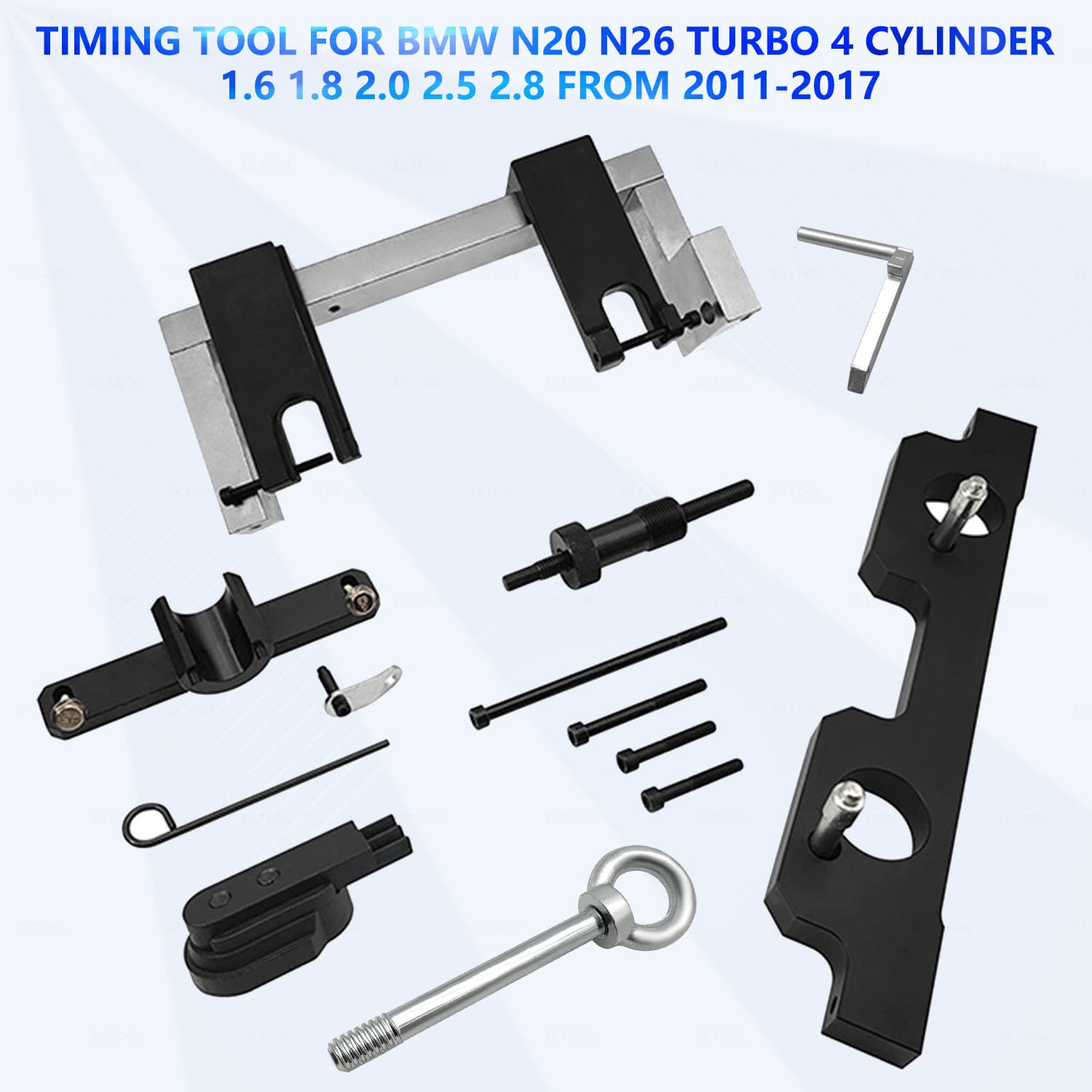 BMW N20 N26 Engine Camshaft Timing Locking Tool Kit - Includes Fuel Injector Tool, Flywheel Frame & Oil Seal Repair Kit | Professional Timing Tool Set for BMW 2.0L Turbo Engines (2012-2021 Models) | Perfect for DIY Repairs & Professional Mechanics