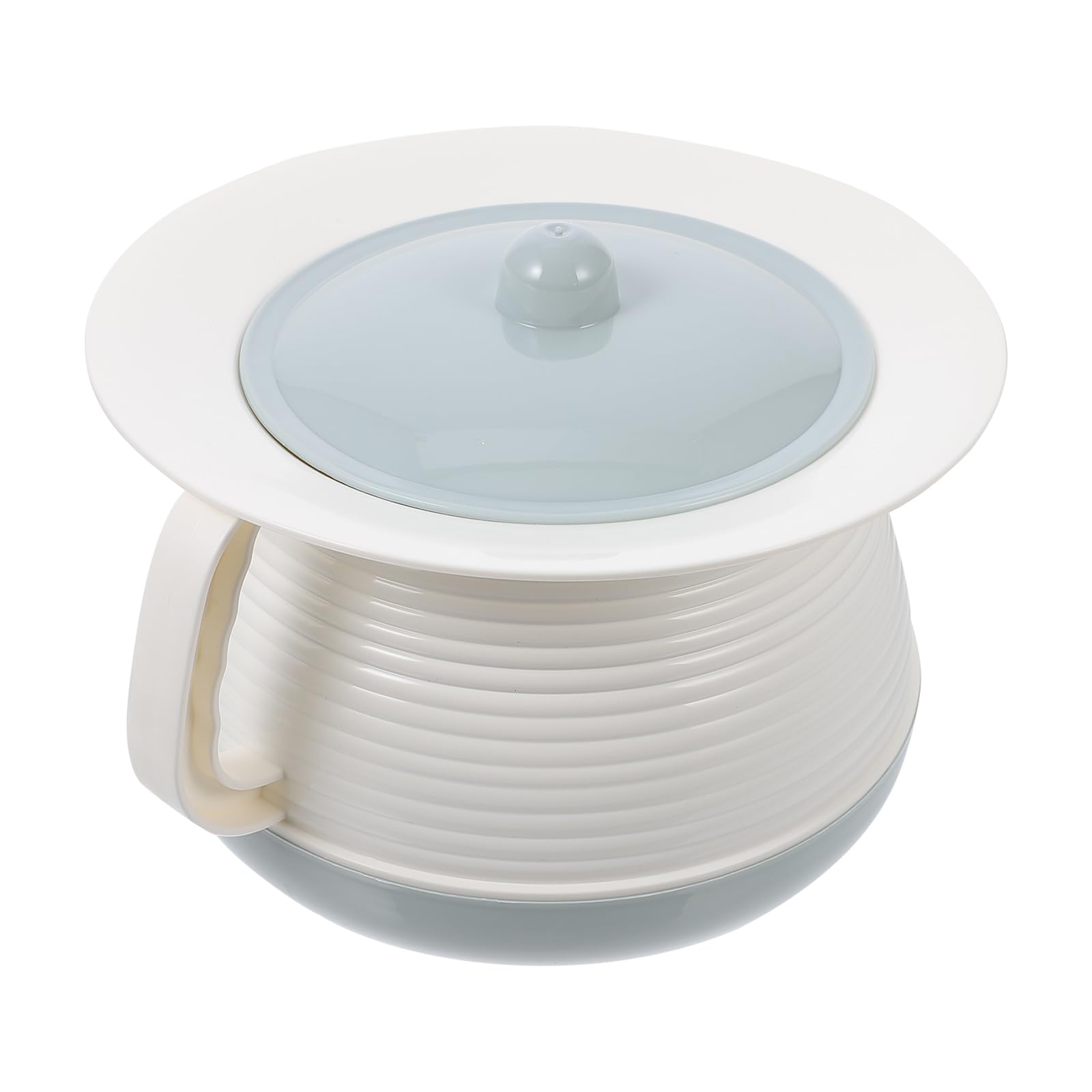 Baluue Plastic Chamber Pot with Lid - Odor-Proof Urinal Bottle for Elderly, Adults & Pregnant Women - Portable Spittoon & Bedside Urine Pot for Home, Hospital & Travel Use