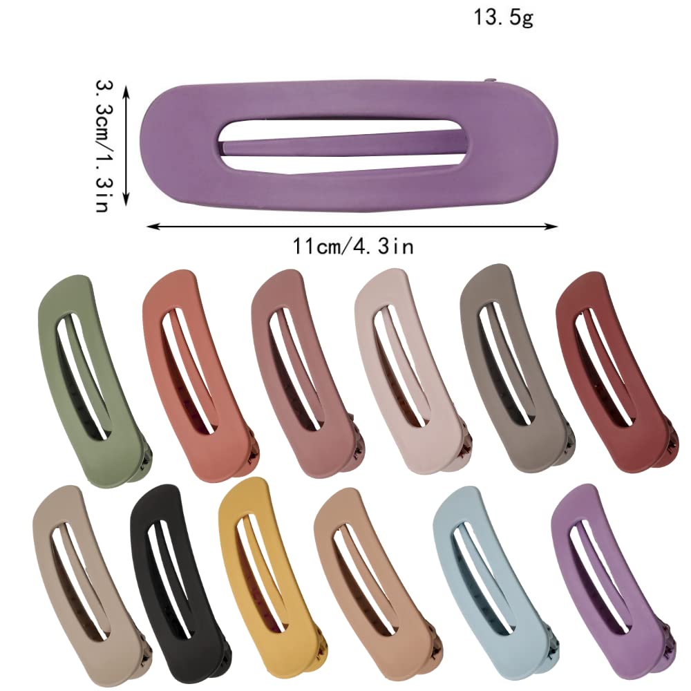 6 Pack French Concord Hair Clips - Matte Finish Alligator Hair Claw Clips for Women & Girls | Decorative Flat Snap Barettes, Banana & Duck Bill Clips | Perfect for School, Work, Parties & Everyday Styling