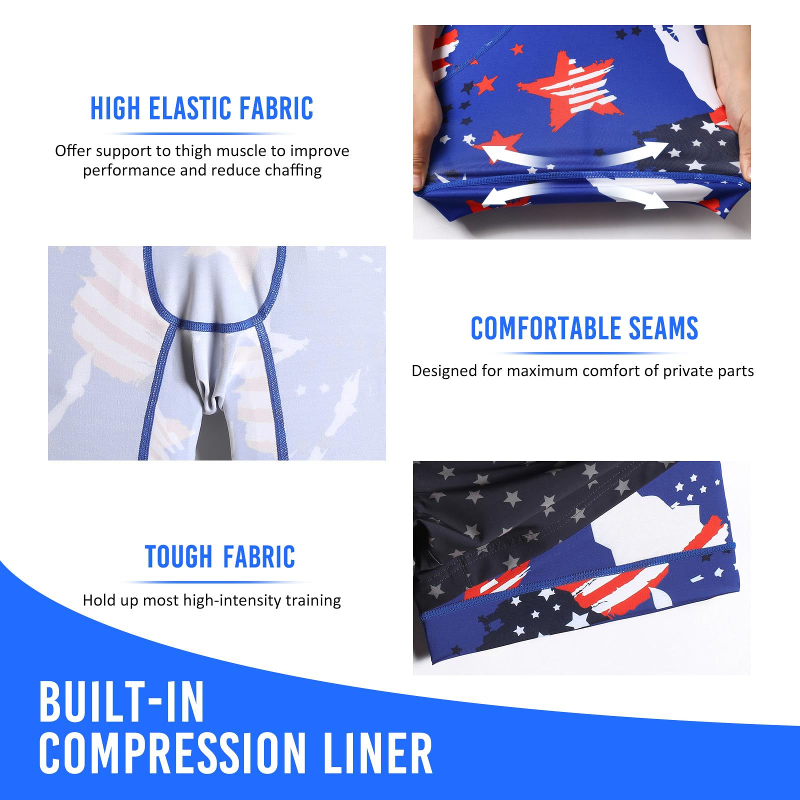 **Maamgic Men's 2-in-1 Workout Shorts with Compression Liner – 5