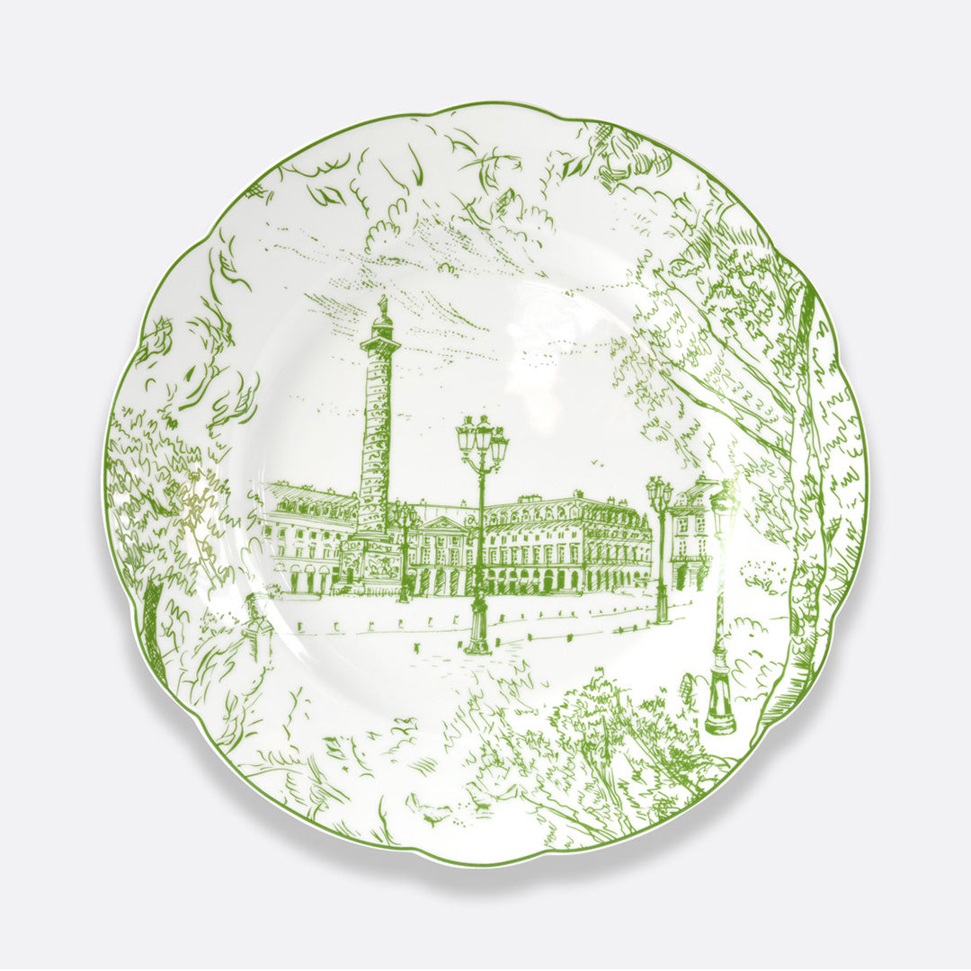 Elegant Tout Paris Dinner Plates Set of 6 - Premium Porcelain Plates for Fine Dining, Dinner Parties & Home Decor | Dishwasher & Microwave Safe