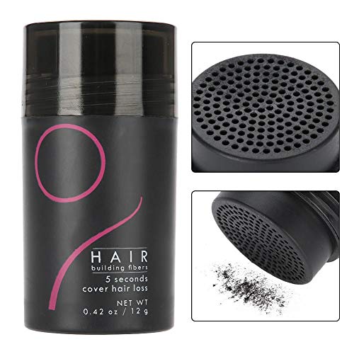 Hair Building Fiber for Thinning Hair - Natural Looking Hair Thickener & Fuller for Men & Women - Black Hair Loss Concealer for Sparse Areas - Salon Quality Hair Volumizing Solution for Daily Use & Special Occasions