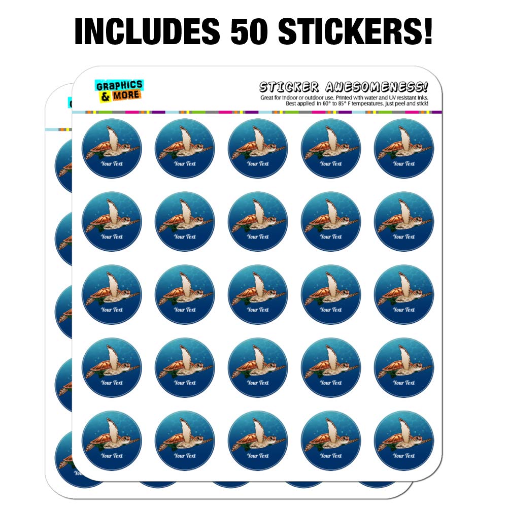 Custom Sea Turtle Planner Stickers - 1 Line Personalized Calendar Decals for Scrapbooking & Crafting | Perfect for Bullet Journals, DIY Projects & Gift Giving
