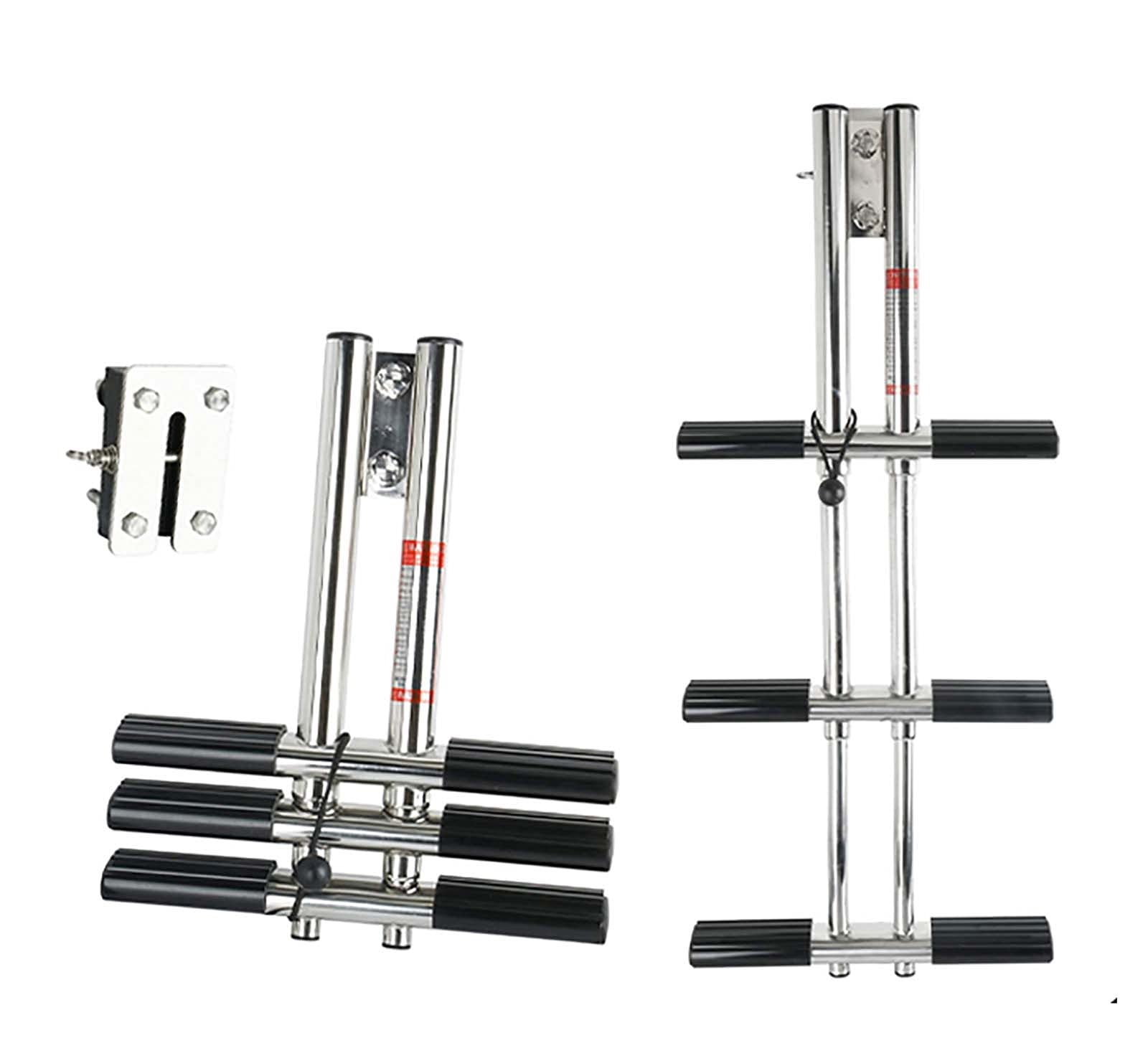 3-Step Telescoping Boat Boarding Ladder - Heavy Duty Marine Swim Platform Ladder with Dual Vertical Telescopic Design for Easy Diving & Boarding | Transom Mount | Perfect for Fishing, Swimming & Water Sports