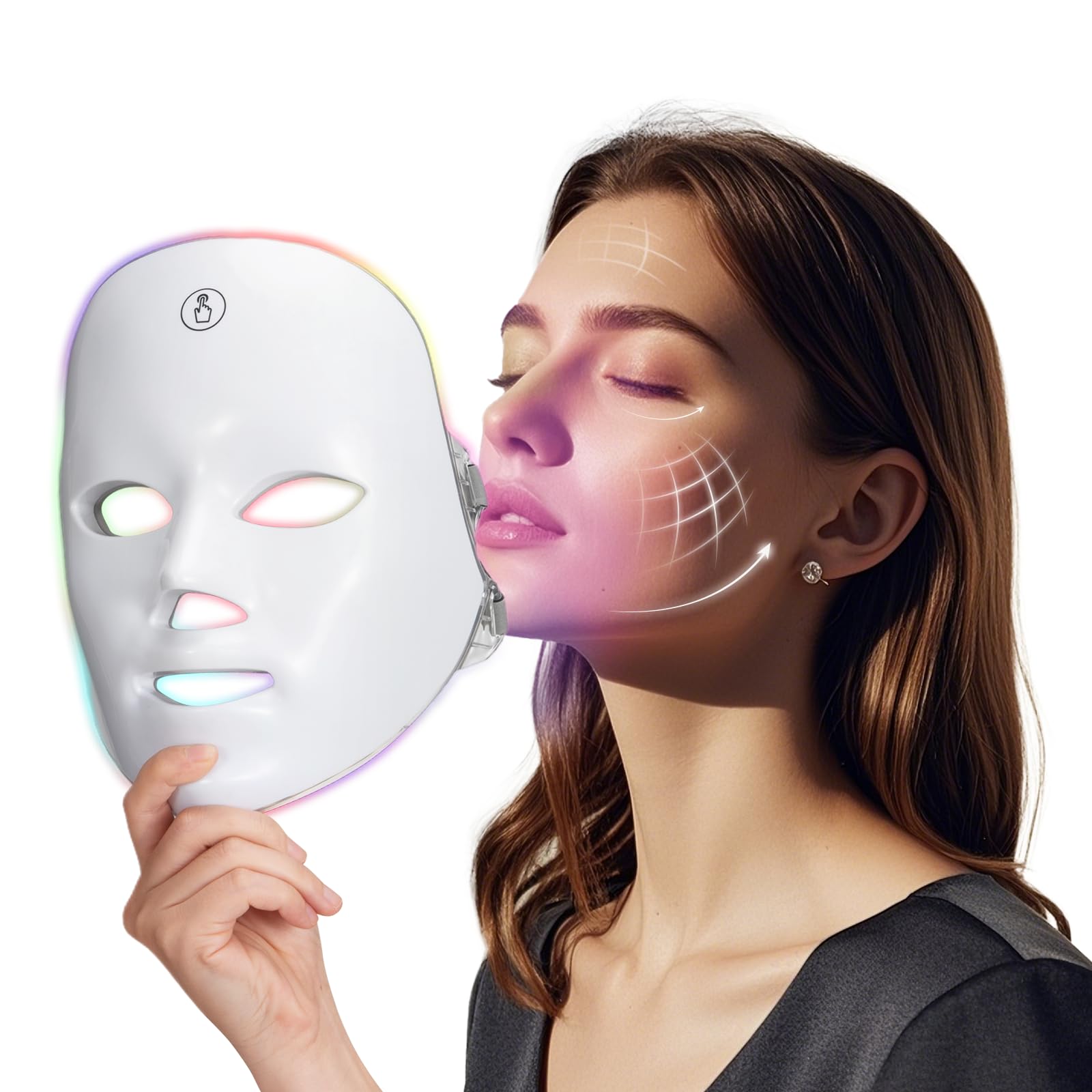 Red Light Therapy Mask for Face - 7 Color LED Facial Treatment Device, Portable & Rechargeable At-Home Skincare | Anti-Aging, Acne Relief & Skin Rejuvenation | Perfect for Daily Beauty Routine & Spa Night