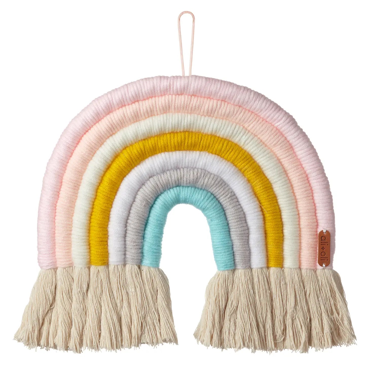 Handmade Rainbow Macrame Wall Hanging Decor - Boho Chic Fiber Art for Nursery, Bedroom & Living Room - Perfect for Home, Wedding & Party Decorations