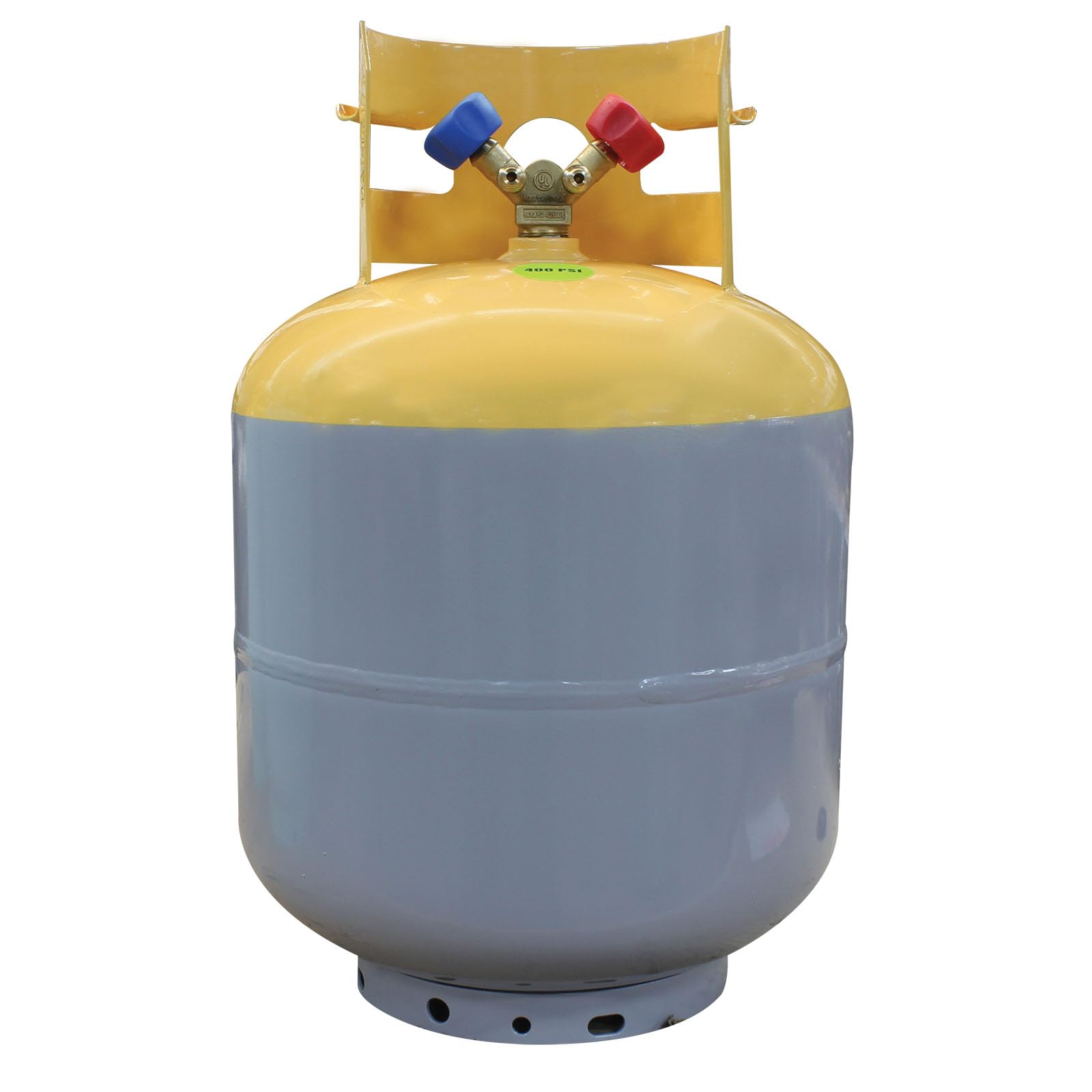 Mastercool 66010 50 lb. R134a Refrigerant Recovery Tank - DOT & CAN/CSA Certified - Heavy Duty Powder-Coated HP325/HP345 Steel Cylinder - No Float Switch - HVAC System Maintenance & Auto AC Repair Tool (No Refrigerant Included)