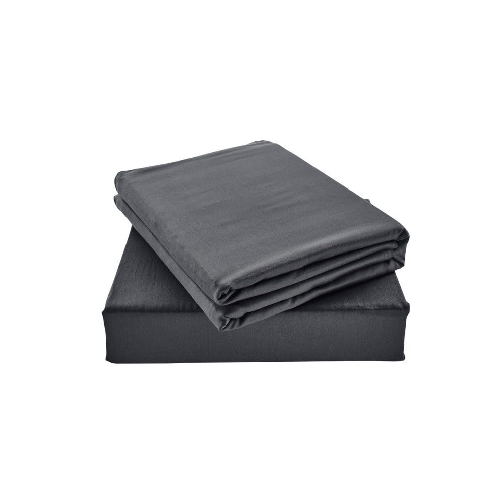 100% Natural Bamboo Bed Sheet Set - Queen Size Charcoal Gray - Soft & Breathable Cooling Sheets for Hot Sleepers - Perfect for Summer Nights & Luxury Bedroom Decor