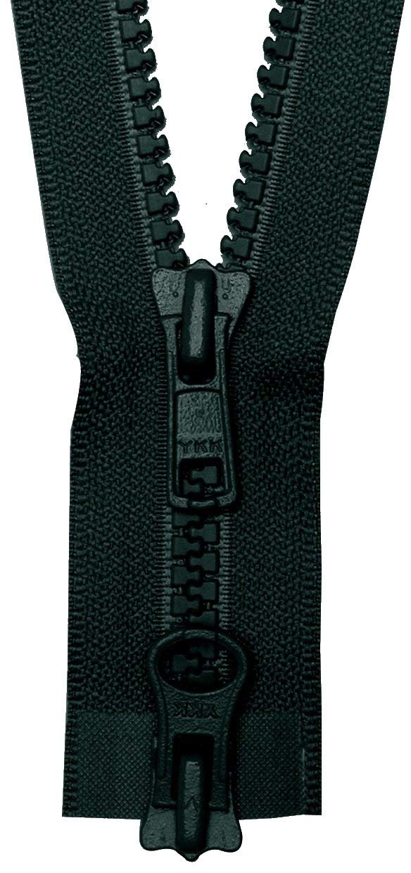 Ohio Travel Bag Vislon 2-Way Zipper #5 - 36 Inch Heavy Duty Black Plastic Teeth Zipper for Luggage, Duffel Bags & Outdoor Gear (5VTW-36-BLK)