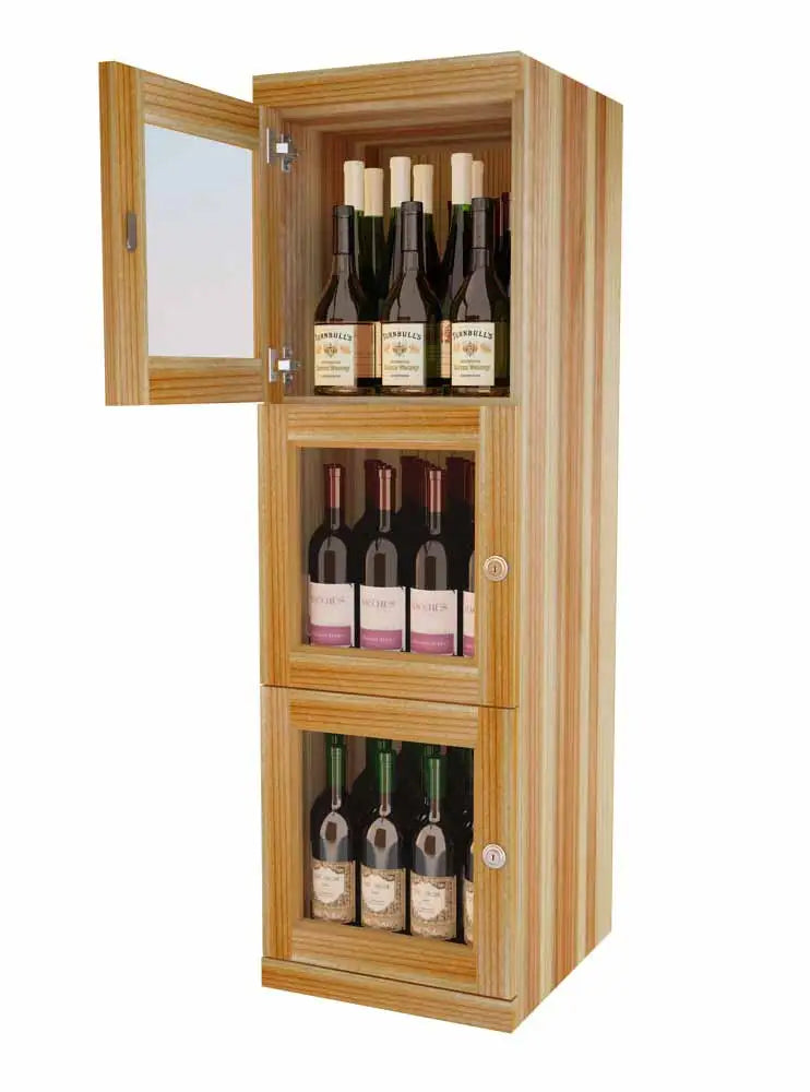 Vinostor Wine Lockers - 3 Locking Bins, 51 5/8