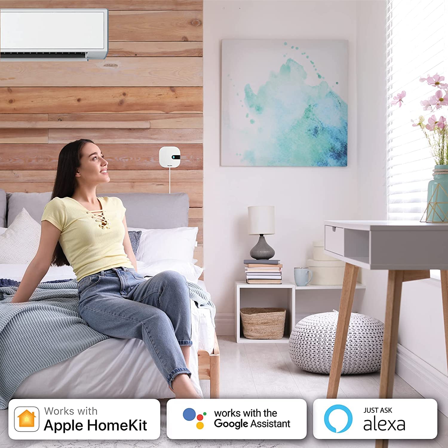 Sensibo Air Smart AC Controller - Apple HomeKit Certified, Works with Alexa & Google Assistant - Easy 60-Second Installation for Energy Savings & Comfort - Perfect for Smart Home, Bedroom & Office Climate Control
