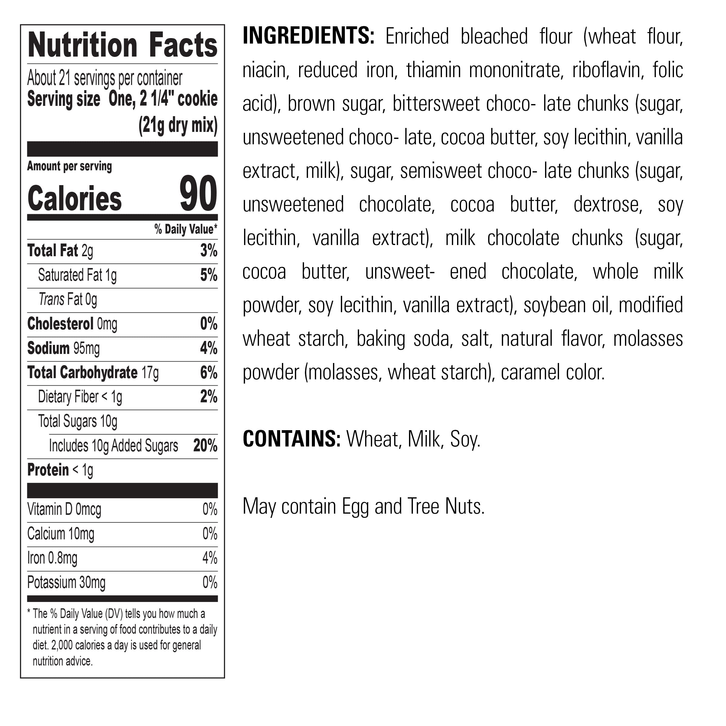 Krusteaz Triple Chocolate Chunk Cookie Mix - Bakery Style with 3 Types of Chocolate - 15.5 Oz (Pack of 12) - Perfect for Holiday Baking, Parties & Family Desserts