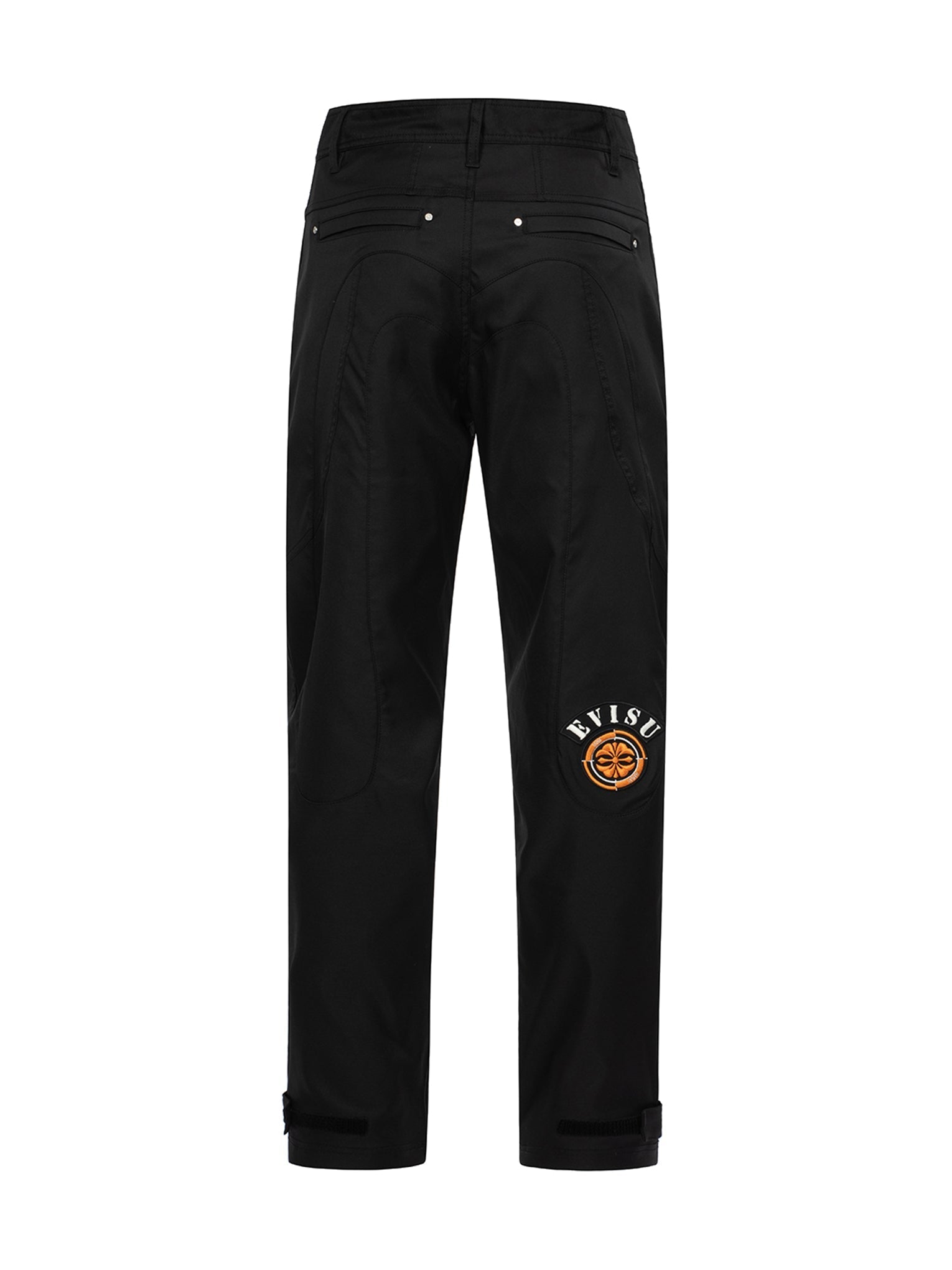Daicock Insert & Kamon Appliqué Loose Fit Patchwork Pants for Men - Trendy Streetwear, Casual Comfort, and Japanese Style Fashion for Everyday Wear