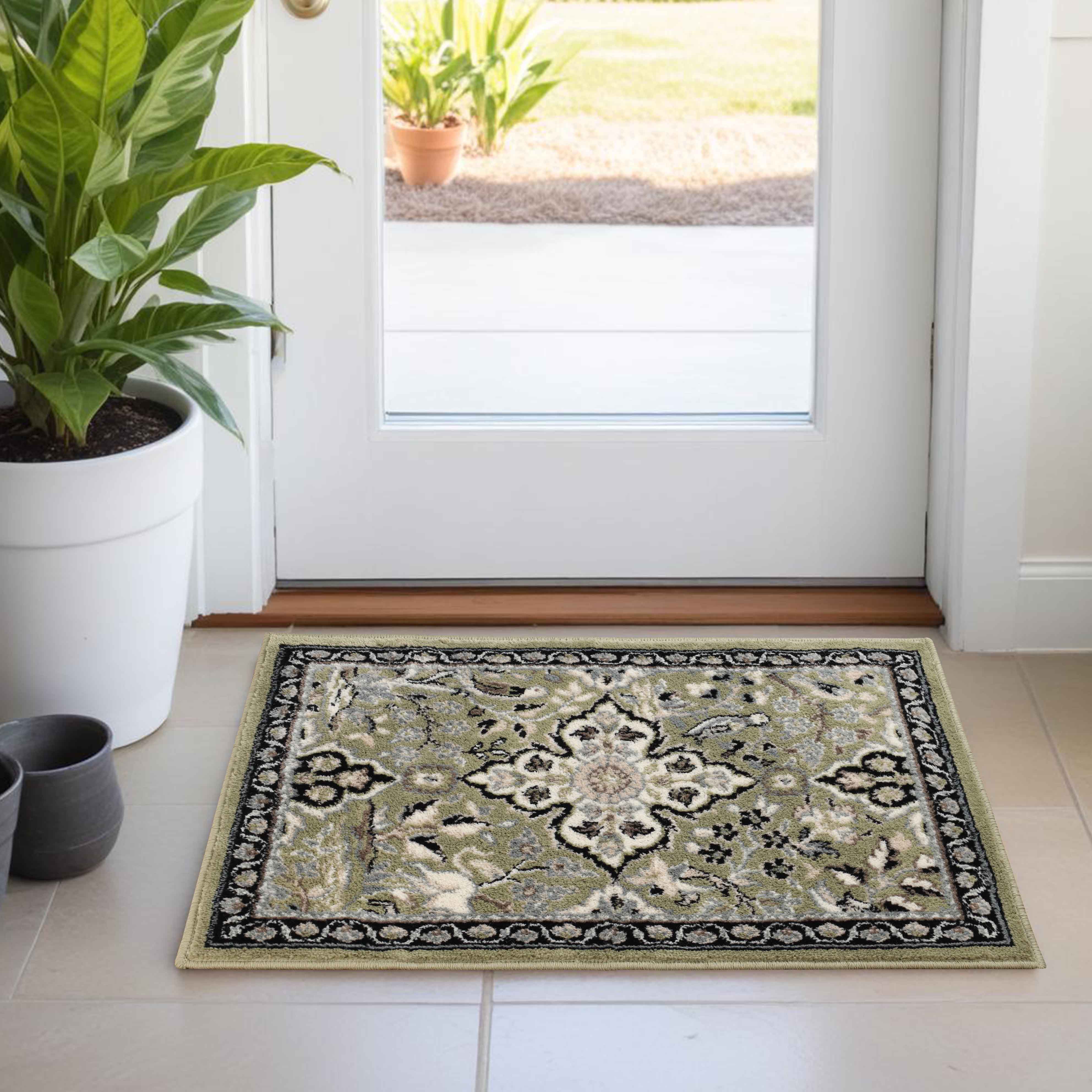 Radcliffe Traditional Floral Medallion Indoor Area Rug - Soft Non-Slip Living Room Carpet for Home Decor | Perfect for Bedroom, Dining Room & Office