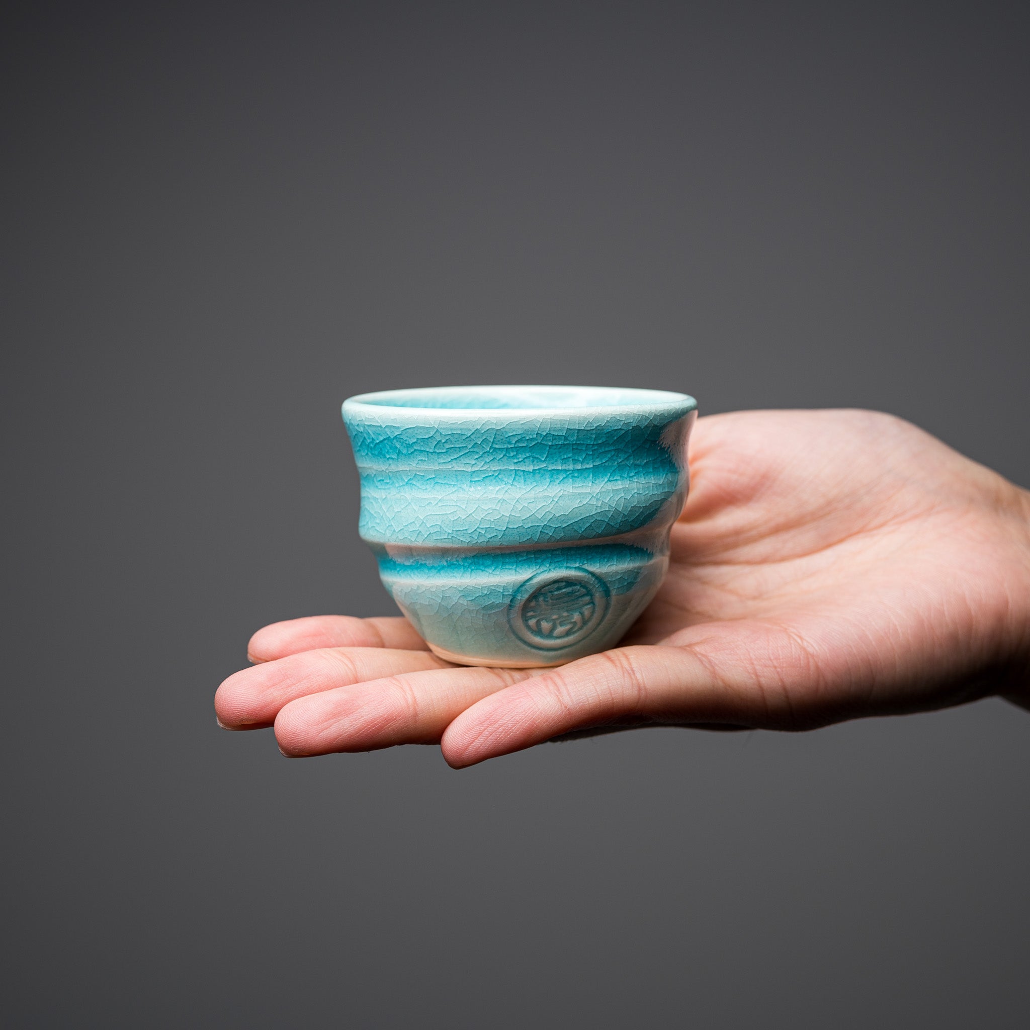 NINSHU Sake Cup - Small Japanese Teacup for Sake & Tea Ceremony | Water Spirit Design | Perfect for Traditional Japanese Dining & Gift Giving