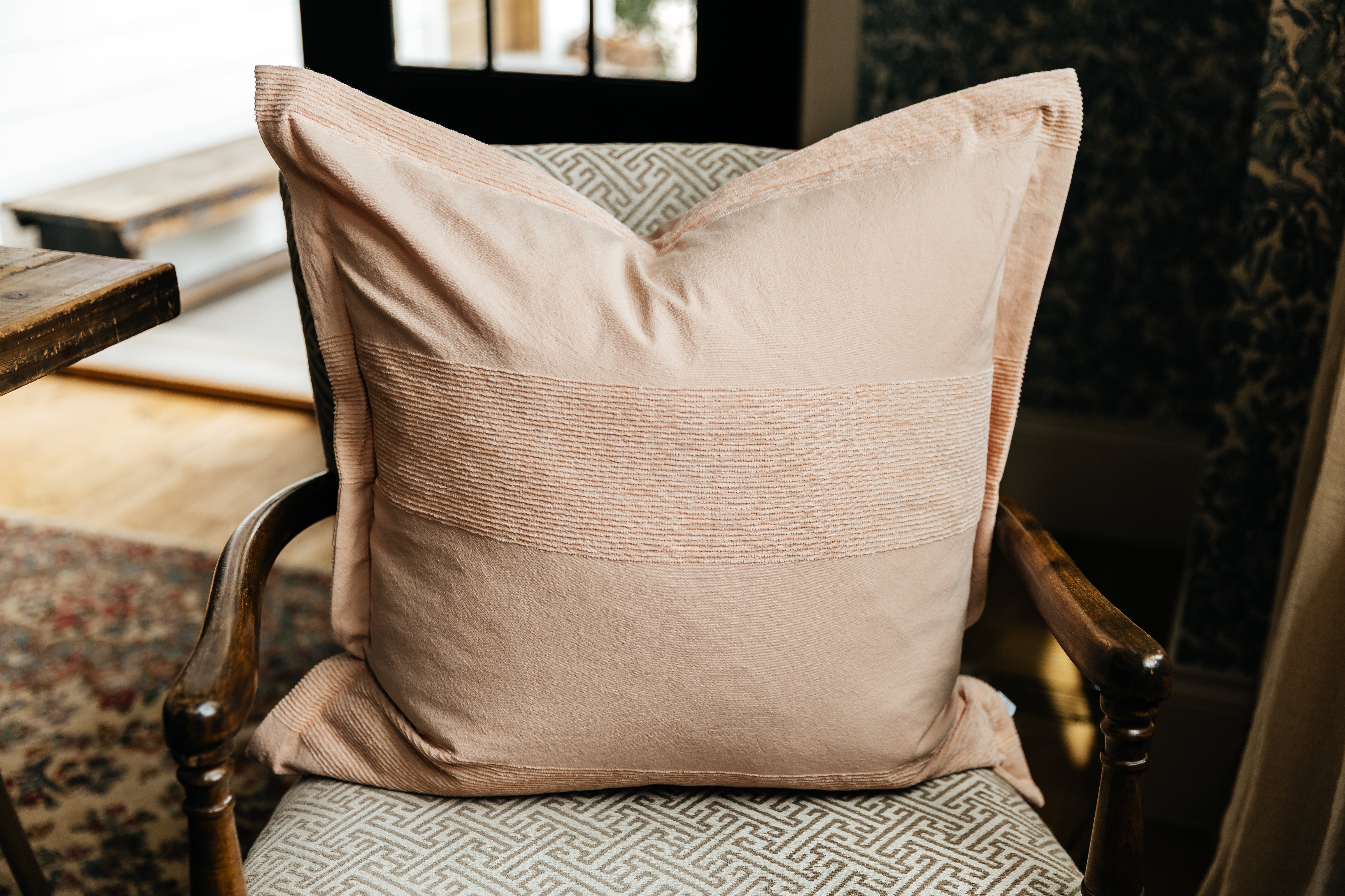 Luxury Gracie Euro Pillow Cover - 100% Cotton Decorative Sham - 26x26 Inches - Perfect for Bedroom, Living Room & Sofa Decor