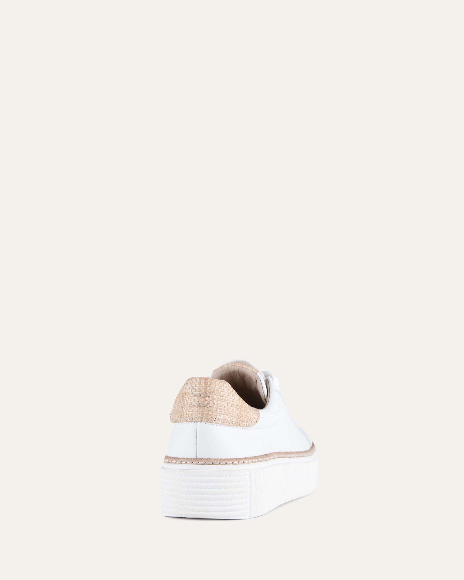 Arianna White Raffia Sneakers - Women's Casual Summer Shoes for Beach, Walking & Everyday Wear