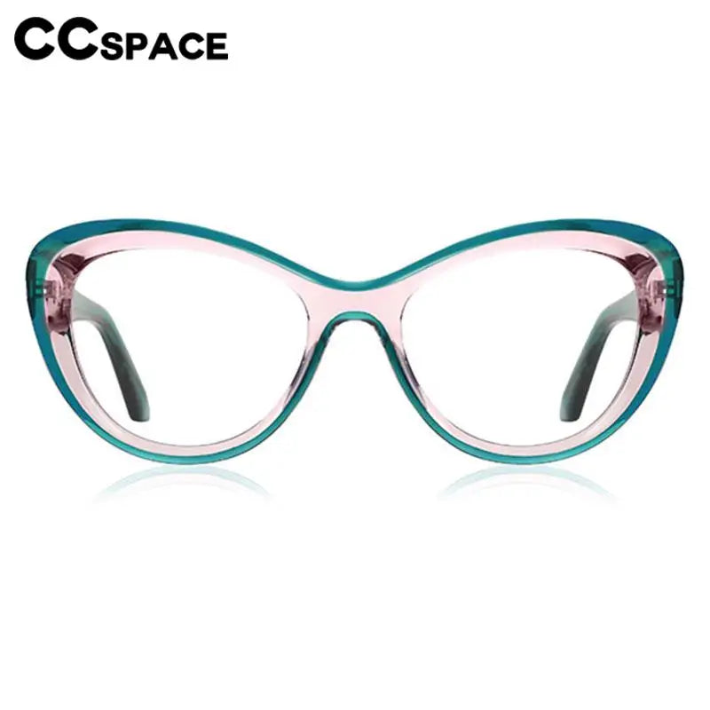 CCspace Women's Full Rim Cat Eye Plastic Eyeglasses 57389 - Stylish Retro Frames for Women, Lightweight & Durable, Perfect for Office, Reading & Fashion Accessories