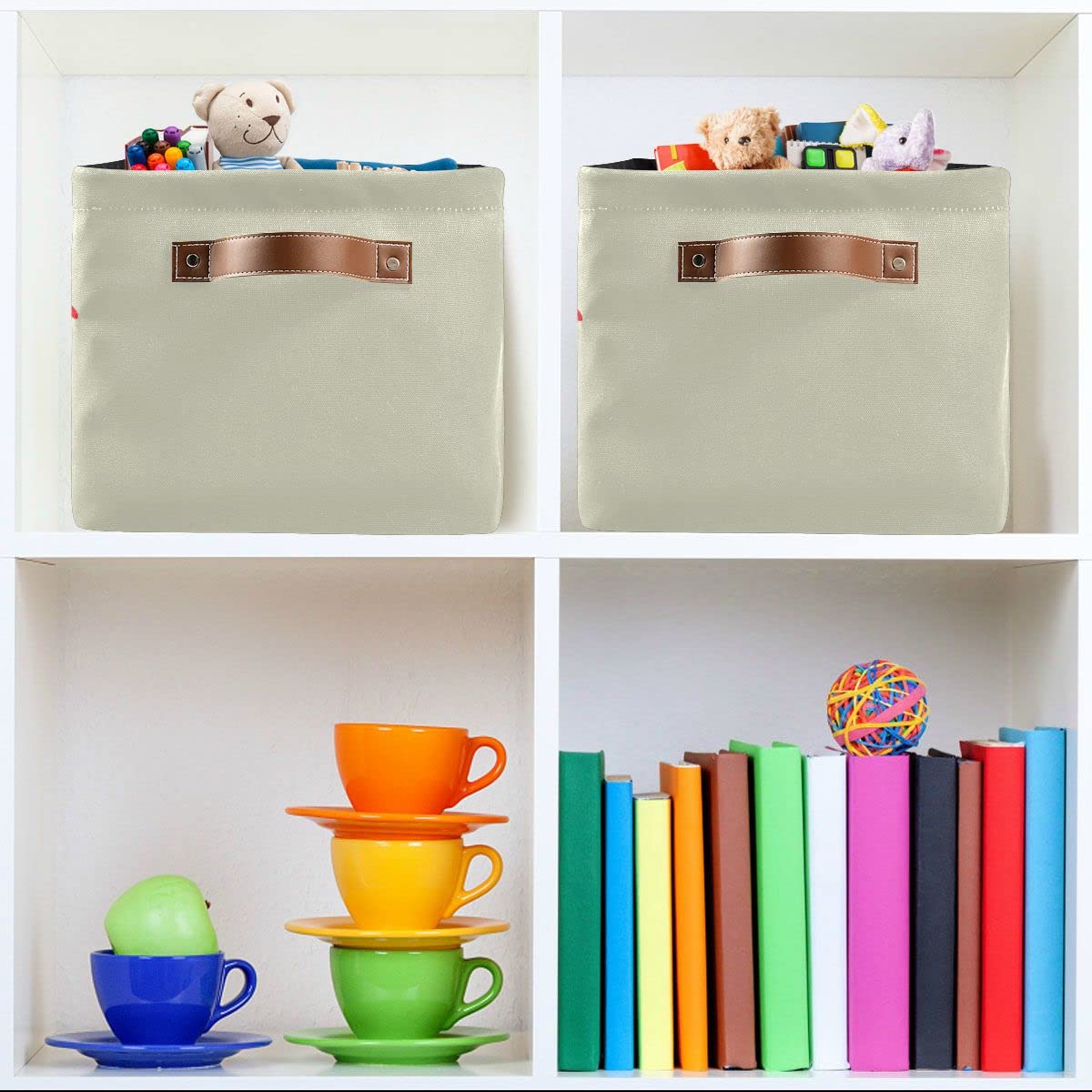 Christmas Gnomes Rectangular Storage Bin Basket with Handles - Toy & Laundry Organizer for Kids, Pets, Bedroom & Closet | Holiday Decor & Home Organization Solution