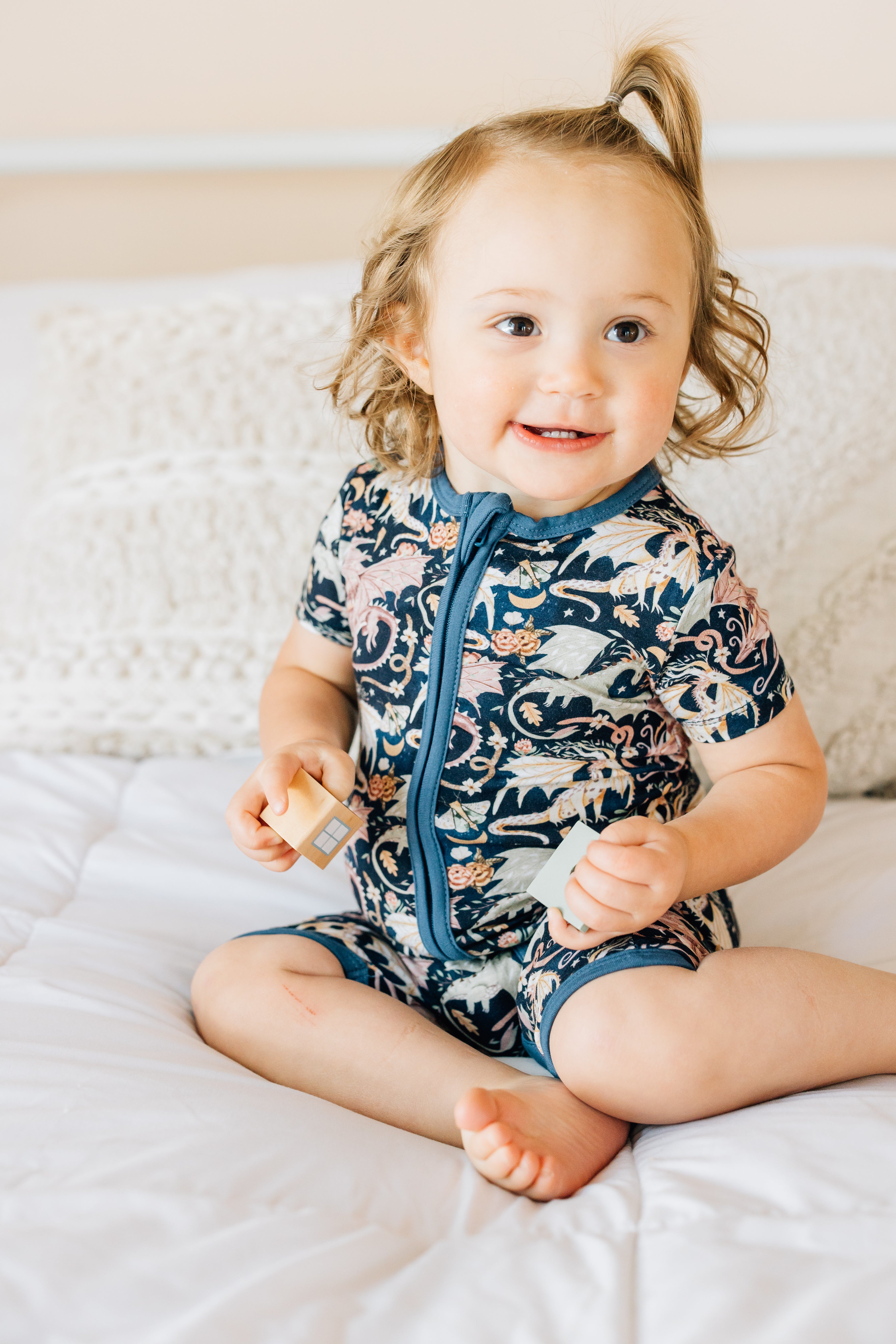 Dancing Dragons Shortie Romper - Cute Baby Bodysuit for Boys & Girls | Perfect for Playdates, Photoshoots & Summer Outfits