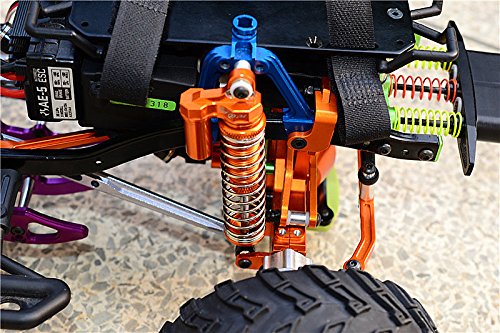 Axial SCX10 Aluminum Front & Rear L-Shape Shock Absorbers (92mm) - 1 Pair Set in Blue | Heavy Duty Upgrade Parts for RC Crawler Off-Road Performance | Perfect for Rock Crawling, Trail Adventures & Competitive Racing