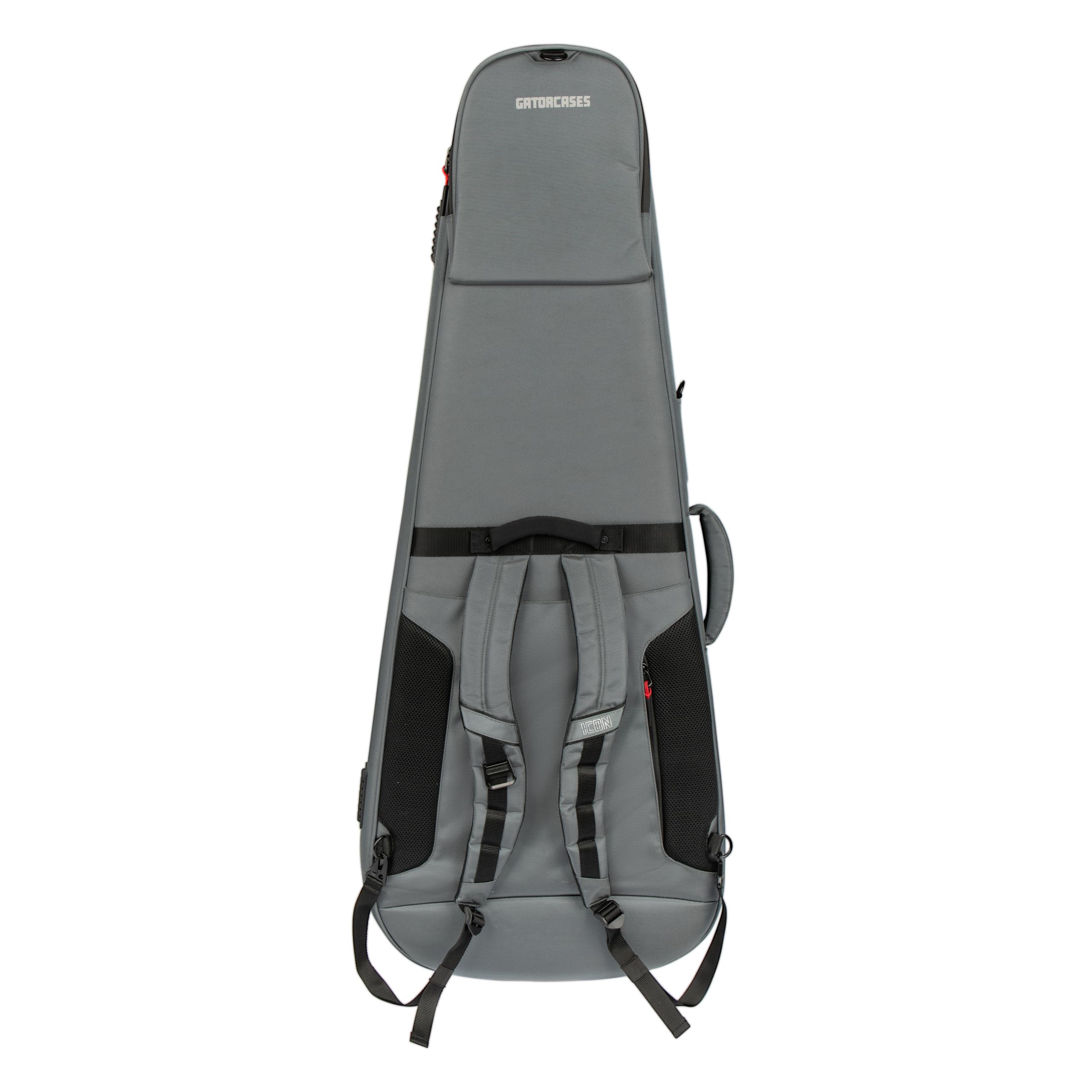 Gator G-ICON335-GRY ICON Series Premium Weatherproof Gig Bag for 335-Style Guitars - TSA Lock Compatible, Durable Zipper Pulls, Grey | Perfect for Travel, Gigging & Music Storage