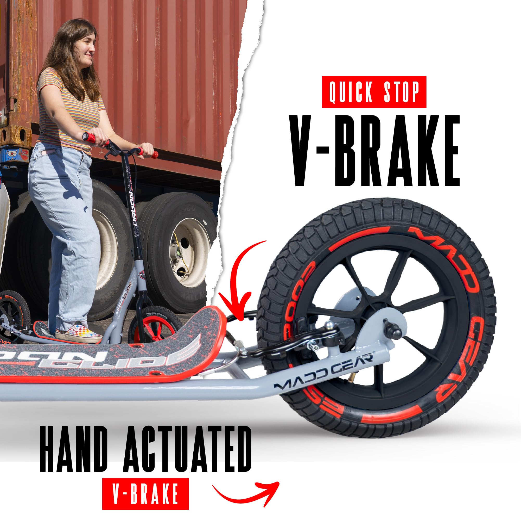 Madd Gear Urban Glide Commuter Kick Scooter with 12