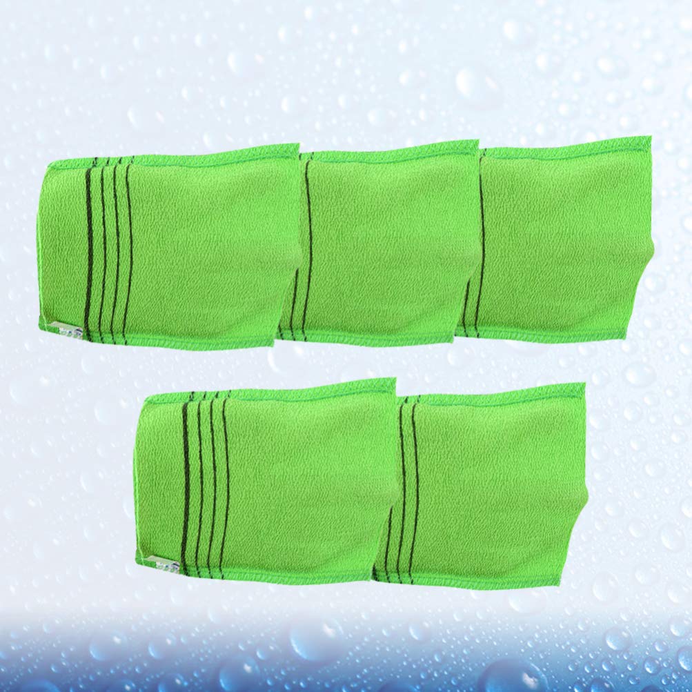 Healifty 5-Pack Exfoliating Glove Mitts - Body Scrub Mitt for Smooth Skin, Bath & Shower Exfoliator, Reusable Wash Cloth for Dead Skin Removal - Perfect for Spa, Home Use & Gift Ideas