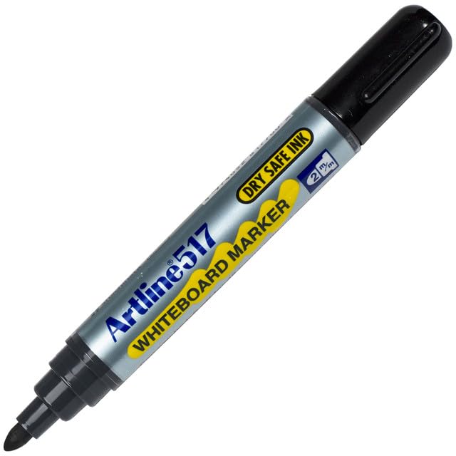 Artline 517 Whiteboard Marker - Purple Dry Erase Marker for Whiteboards, Glass & Non-Porous Surfaces - Ideal for Office, Classroom & Home Use