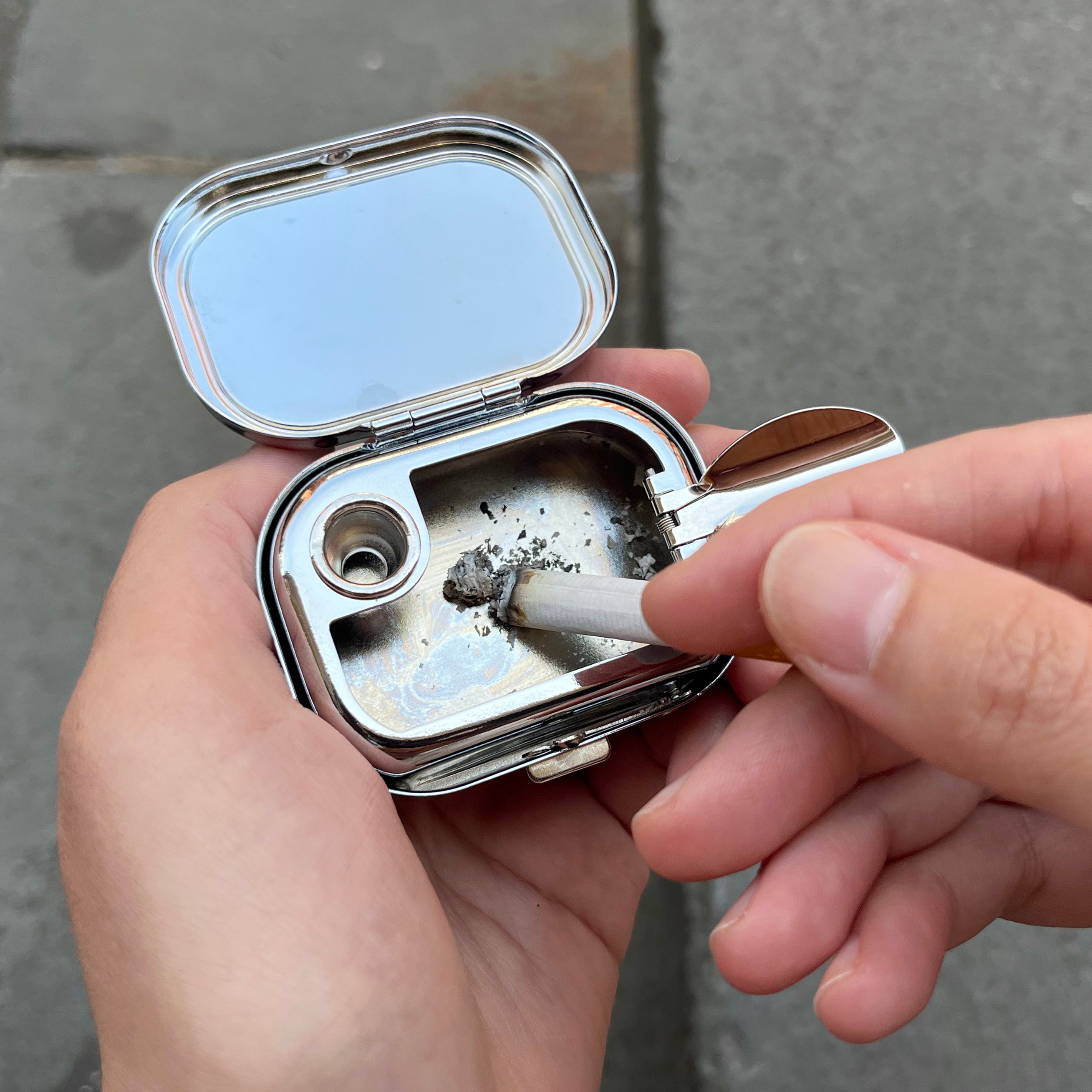 Portable Travel Ashtray for Outdoor Adventures - Compact & Leak-Proof Cigarette Ash Holder for Camping, Hiking, and Road Trips