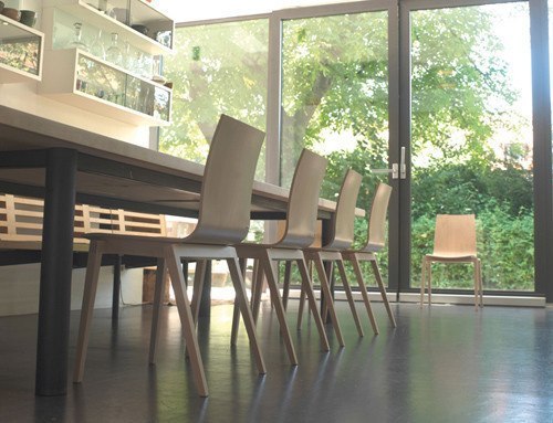 Stockholm Side Chair by Ton - Modern Wooden Dining Chair for Kitchen, Restaurant & Office - Scandinavian Design with Comfortable Seat & Sturdy Frame