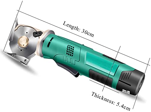 MXBAOHENG Cordless Electric Rotary Cutter - Rechargeable Scissors for Cloth, Paper, Carpet & Leather Cutting (2 Batteries Included) | Up to 2.5cm Thickness | Ideal for Crafting, DIY Projects & Packaging Work