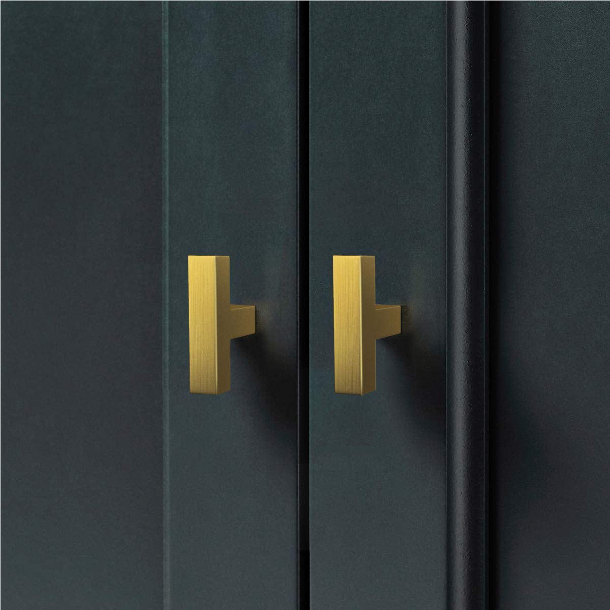 30-Pack Brass T-Bar Cabinet Handles - Stainless Steel Drawer Pulls for Kitchen & Furniture