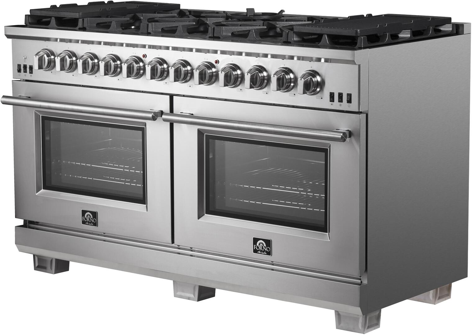 Forno Capriasca 60 Inch Freestanding All Gas Range FFSGS6260 - Professional Kitchen Appliance for Home Chefs & Cooking Enthusiasts | Perfect for Gourmet Meals, Family Dinners & Entertaining Guests