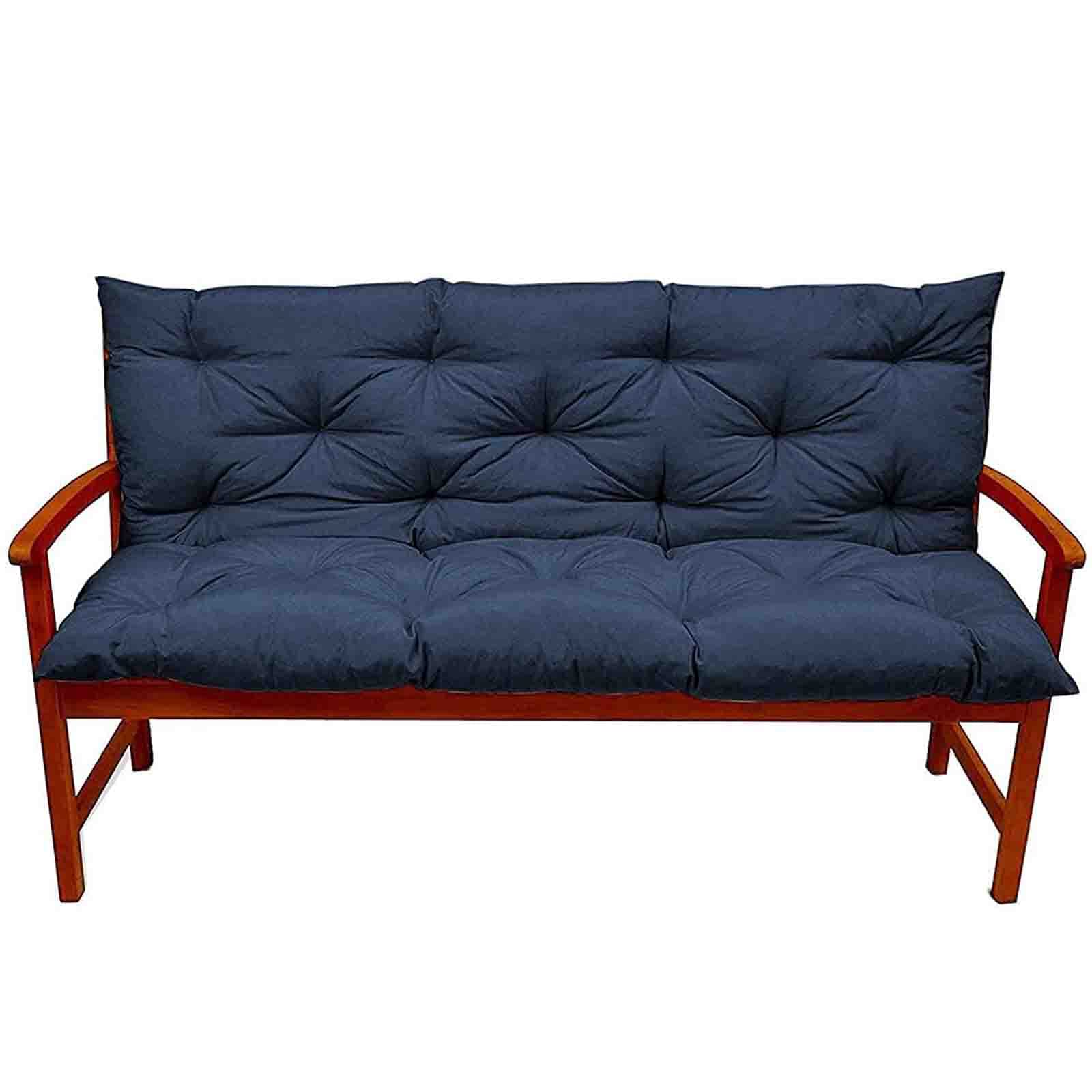 SXFYHXY 2-3 Seat Waterproof Bench Cushion with Backrest - Outdoor Patio Furniture Replacement Cushion for Garden Swing, Lounger & Chair - Anti-Deformation, Durable & Comfortable - Perfect for Backyard, Deck, Poolside & Porch Relaxation
