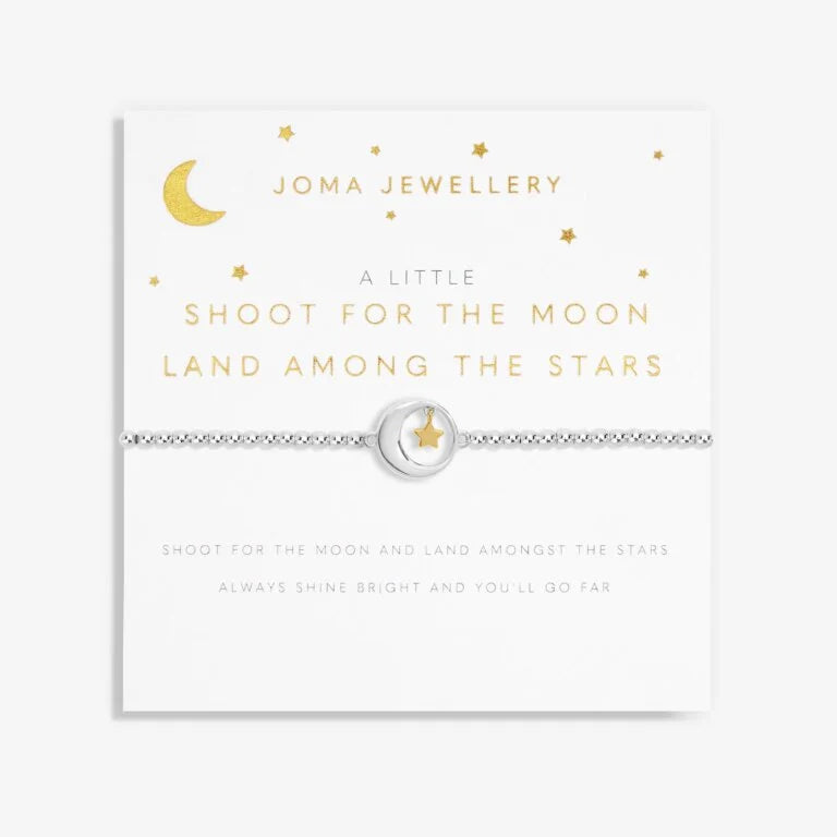 Joma Jewellery Bracelet for Kids - A Little Shoot for the Moon and Land Among the Stars | Inspirational Children's Jewelry Gift for Birthdays, Graduation & Special Occasions