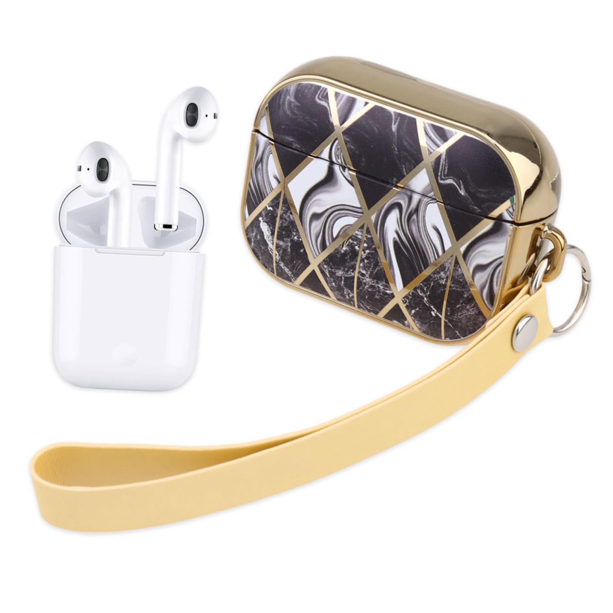 Jojofuny Protective Headset Case - Anti-Fall Electroplated Cover for Earphones & Charging Case | Travel, Gym & Daily Storage Solution
