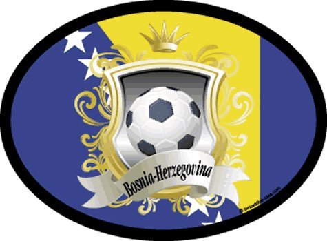 Bosnia-Herzegovina Soccer Car Decal Sticker - Waterproof Vinyl Auto, Truck & Boat Decoration for Fans & Supporters - Perfect for Game Days, Tailgating & Showing Team Pride