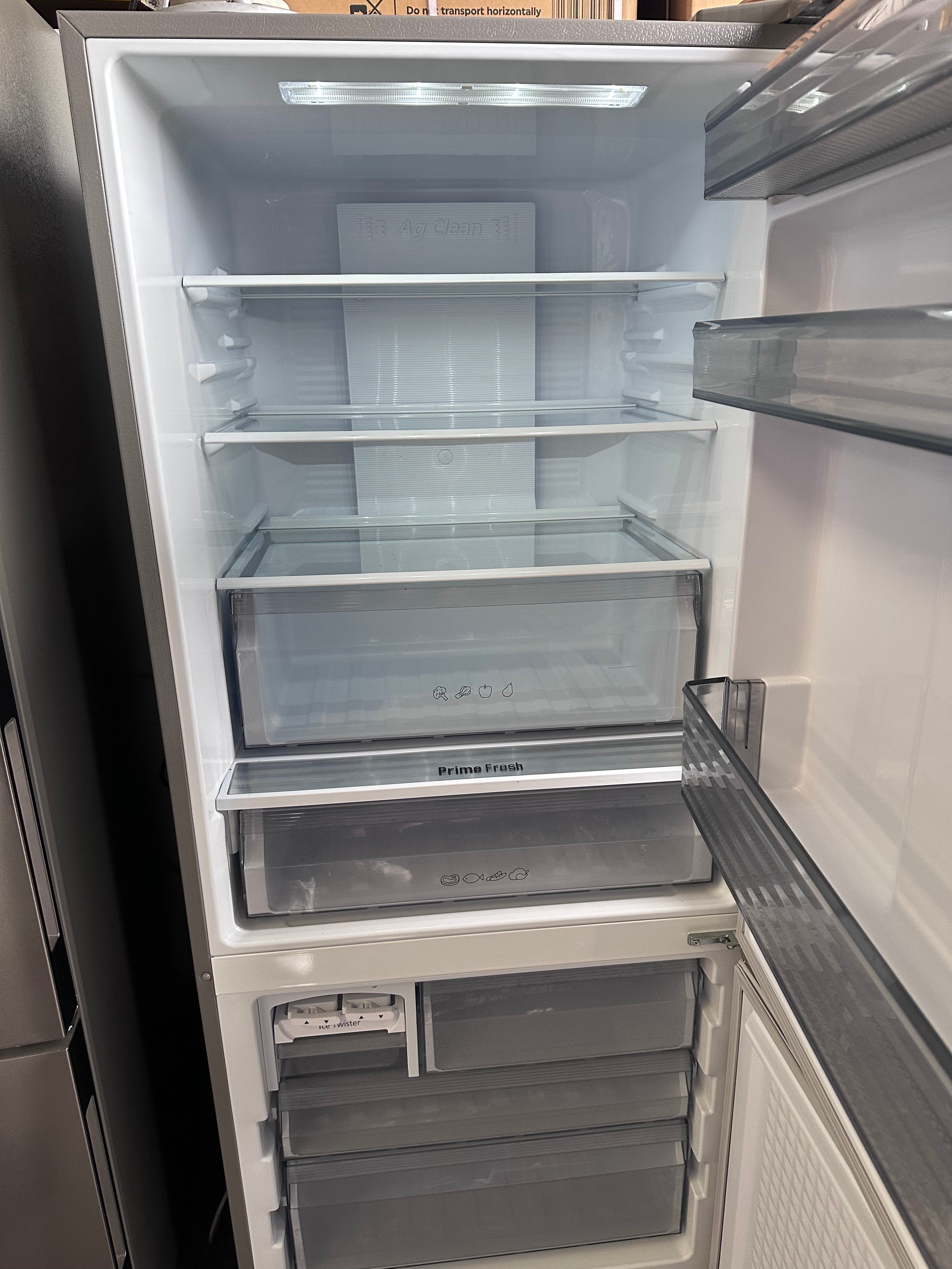 Panasonic 407L Stainless Steel Bottom Mount Refrigerator - Energy Efficient, Spacious 4-Door Fridge with Freezer [Certified Refurbished] - Perfect for Large Families, Restaurants & Open Kitchen Designs
