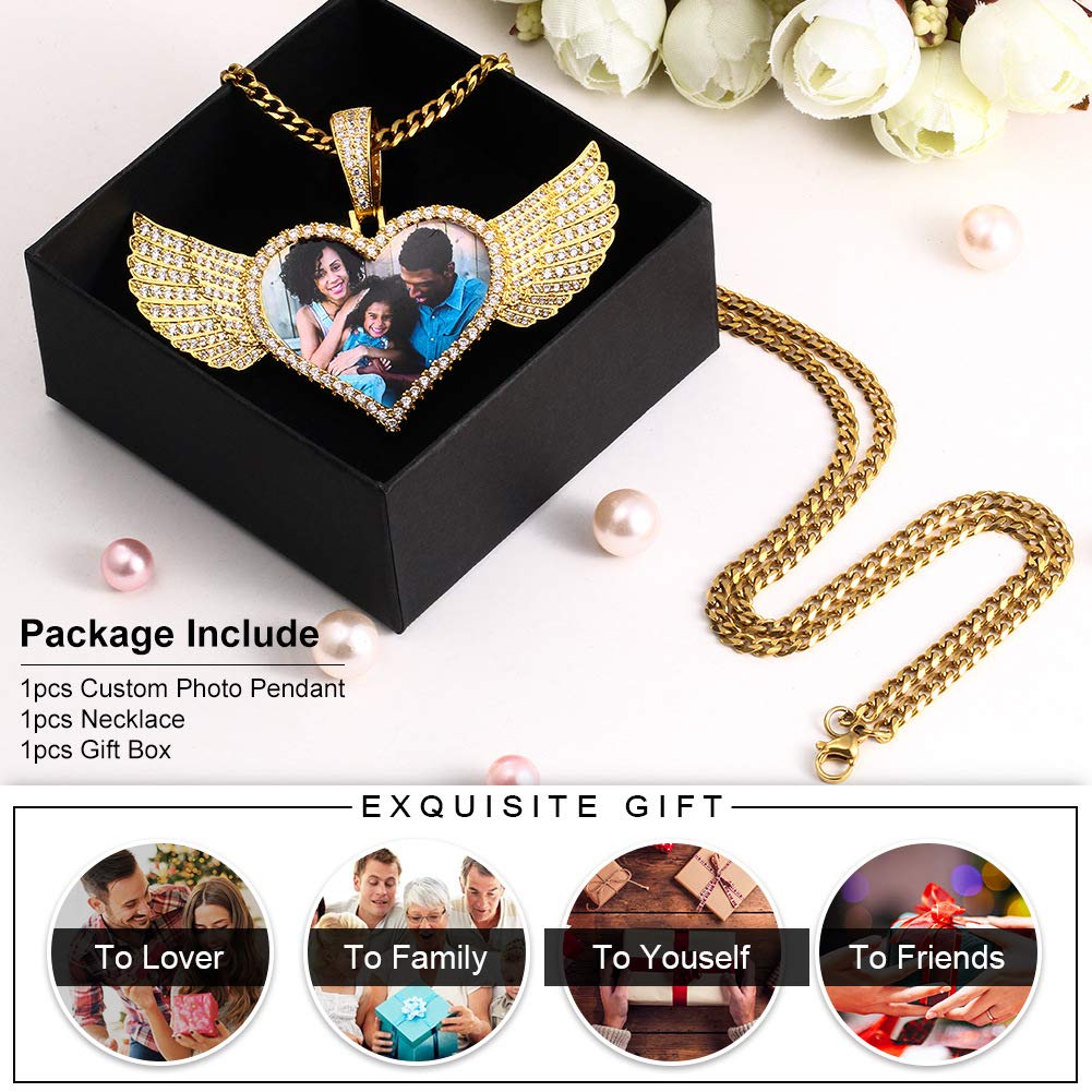 Custom Photo Necklace for Men - Personalized Engraved Picture Pendant in Gold & Silver - Round Memory Medallion Jewelry for Gifts, Anniversaries & Special Occasions