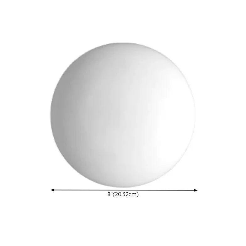 Modern Flush Mount Wall Light - White Glass LED Fixture for Bedroom, Hallway & Living Room Lighting