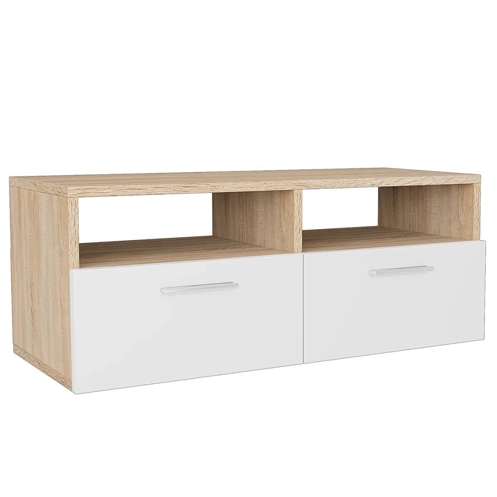 Modern Minimalist TV Stand with Storage, 37.4