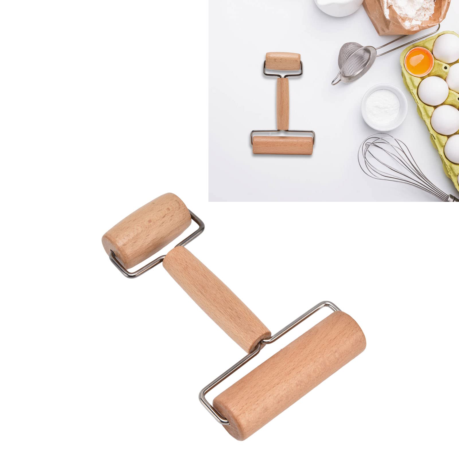 Stainless Steel Pizza Dough Roller - Easy to Use Kitchen Tool for Baking, Homemade Pizza, Pastry & Bread Making - Perfect for Home, Bakery & Restaurant Use