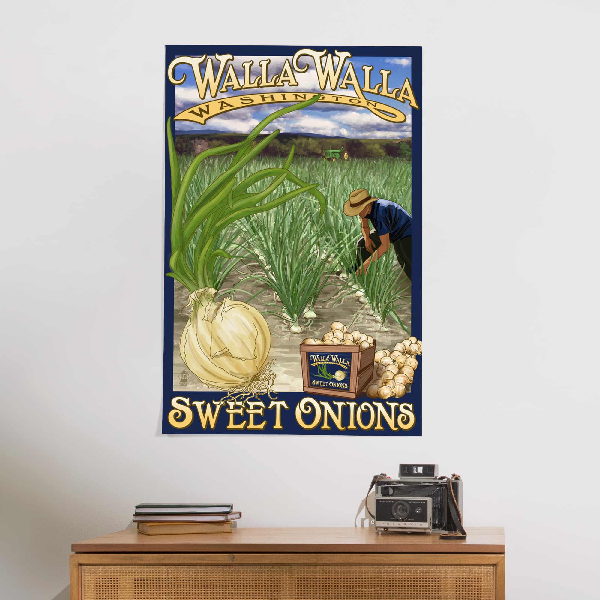 Lantern Press 24x36 Inch Giclee Art Print - Walla Walla Sweet Onions Washington Landscape Wall Decor - Perfect for Living Room, Bedroom & Office Artwork