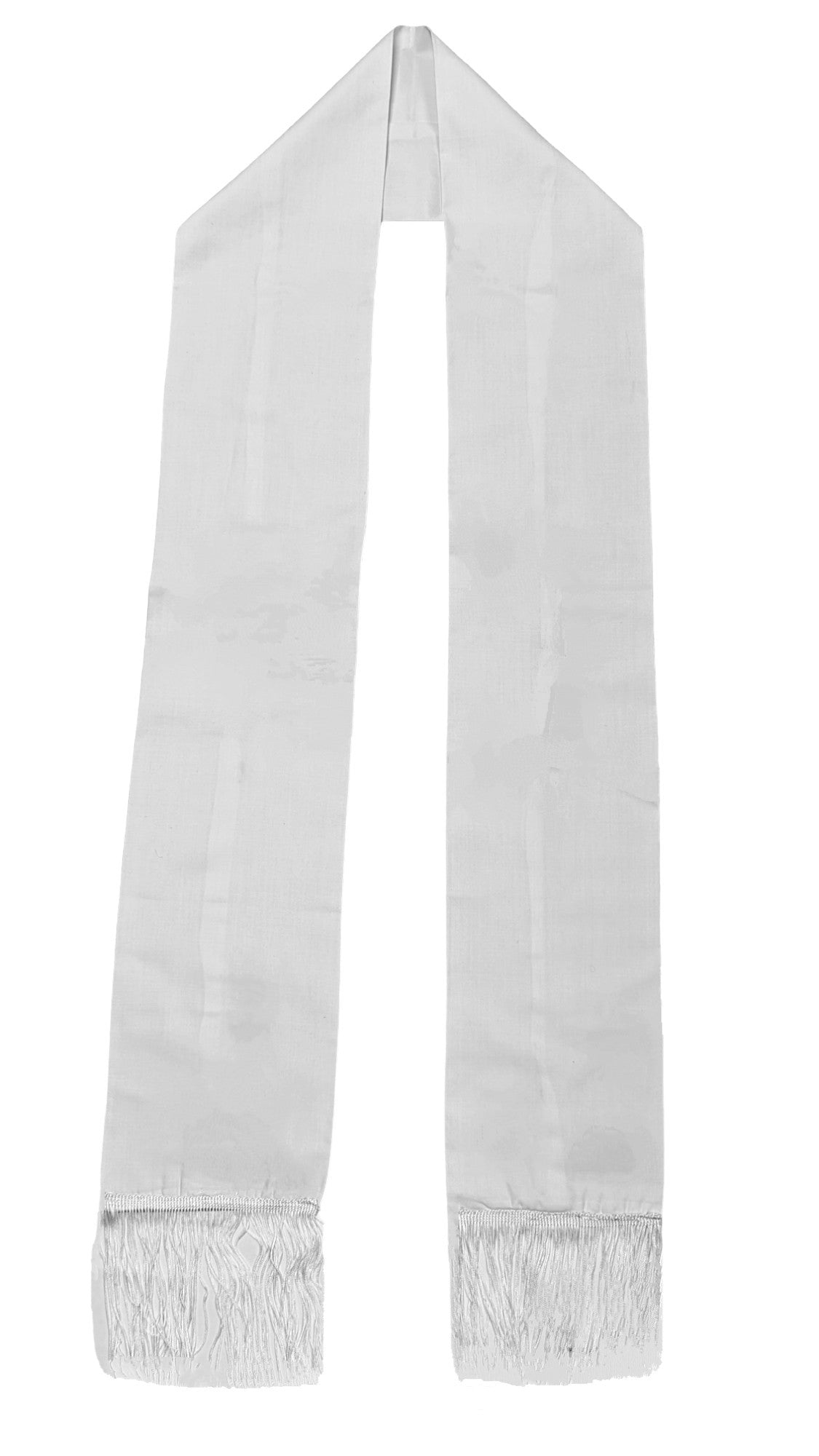 Elegant Off-White African Fringe Sash Stole - Traditional Nigerian Bridal Accessory for Weddings & Cultural Celebrations