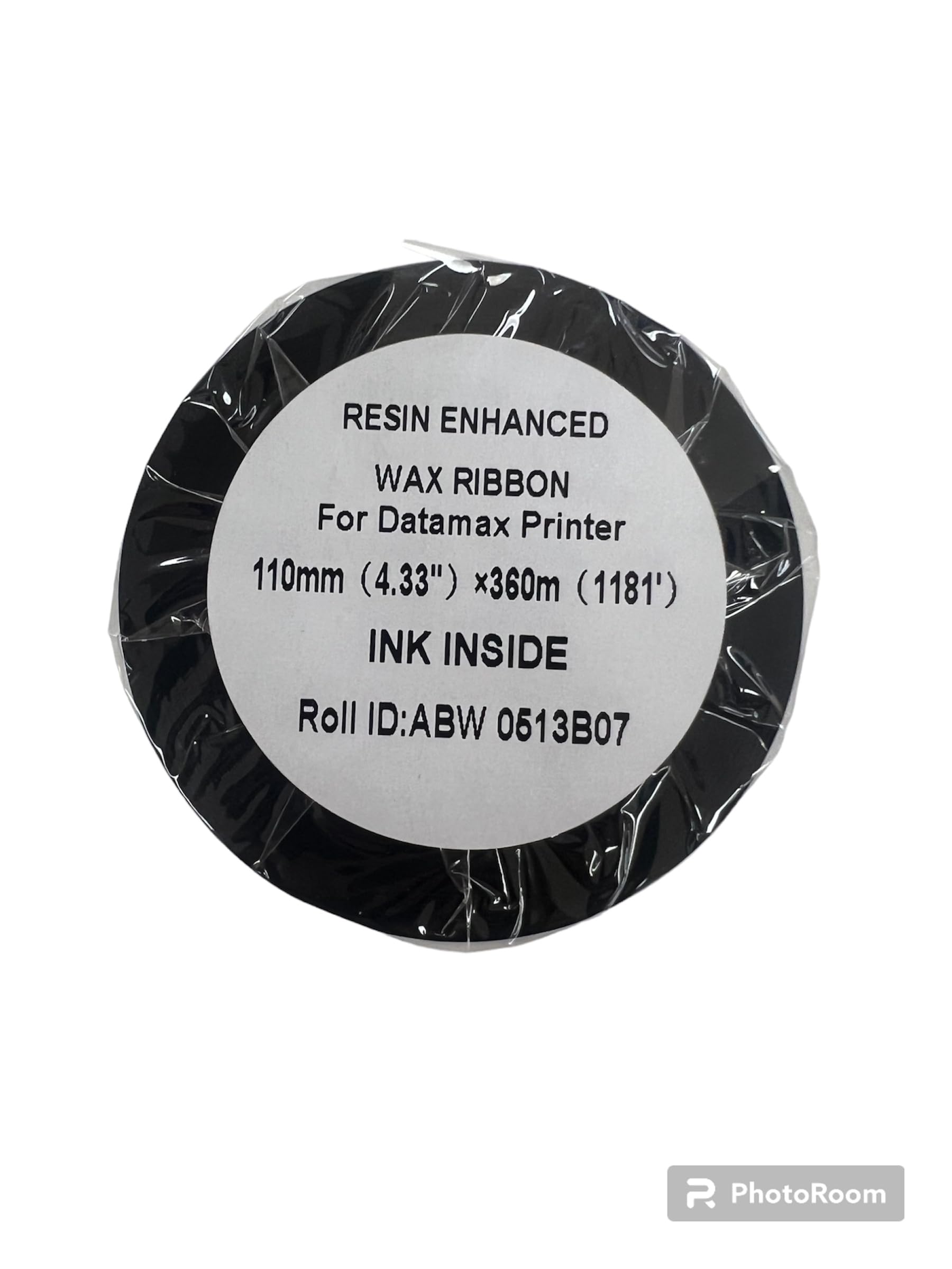 Thermal Transfer Printer Ribbon Roll - Bulk Black Standard Resin-Enhanced Wax Ribbons (4.33